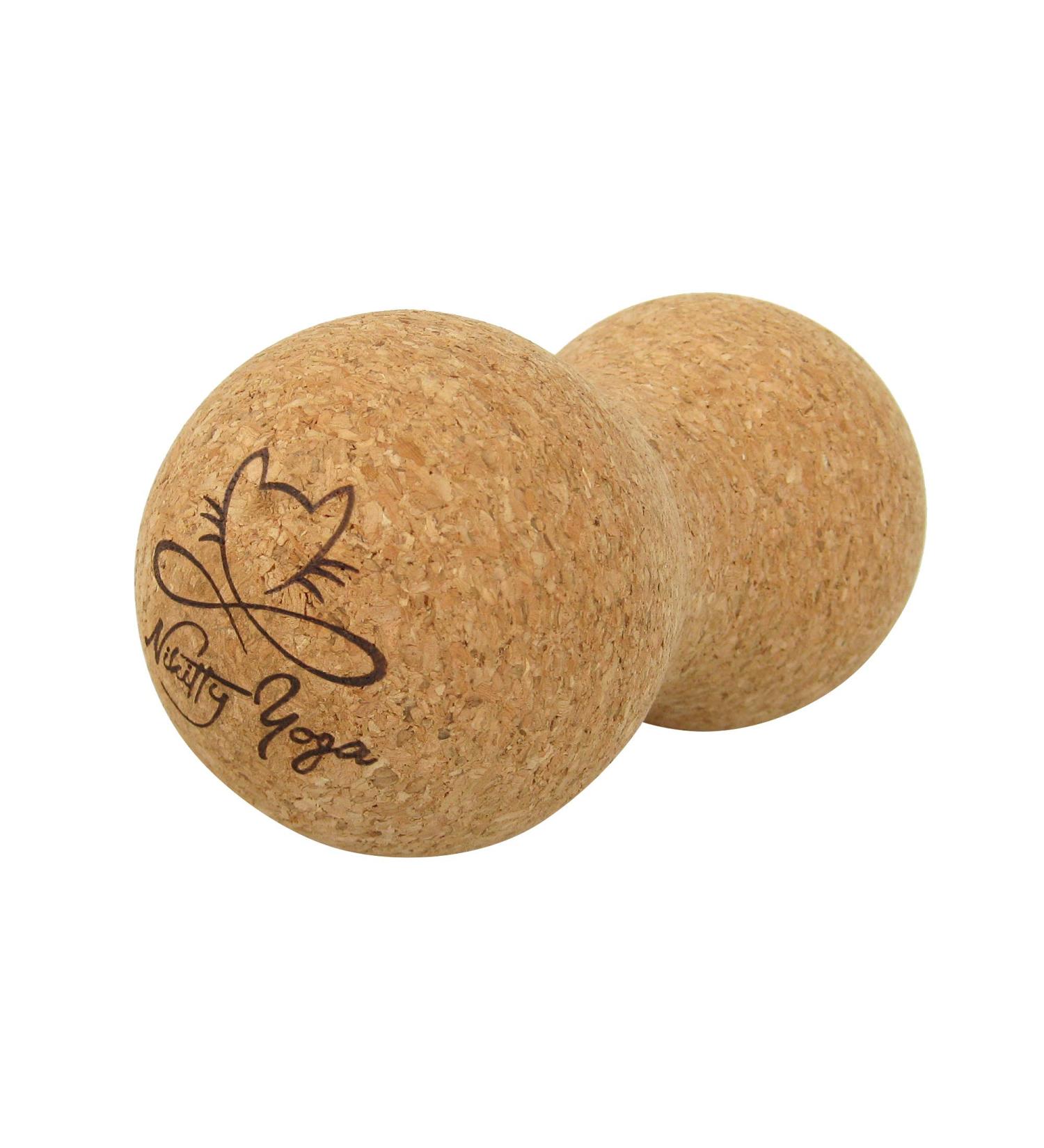 Nikitty Yoga Cork Massage Duoball 7.3cm - Ergonomic Peanut Fascia Ball for Self-Massage - Odor-Neutral & Handy - International Shipping Available - Buy Online on GoSupps.com