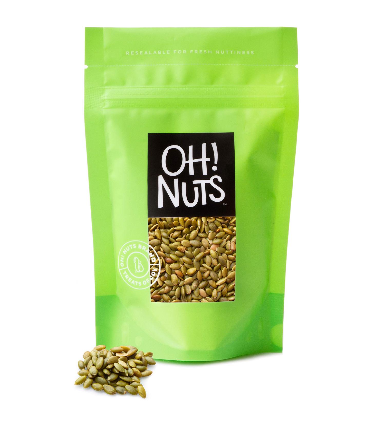 Pepitas Dry Roasted Unsalted Pumpkin Seeds - All-Natural Protein Power Snacks | 2lb Bulk Bag - Vegan, Keto, Gluten-Free - Buy Online on GoSupps.com