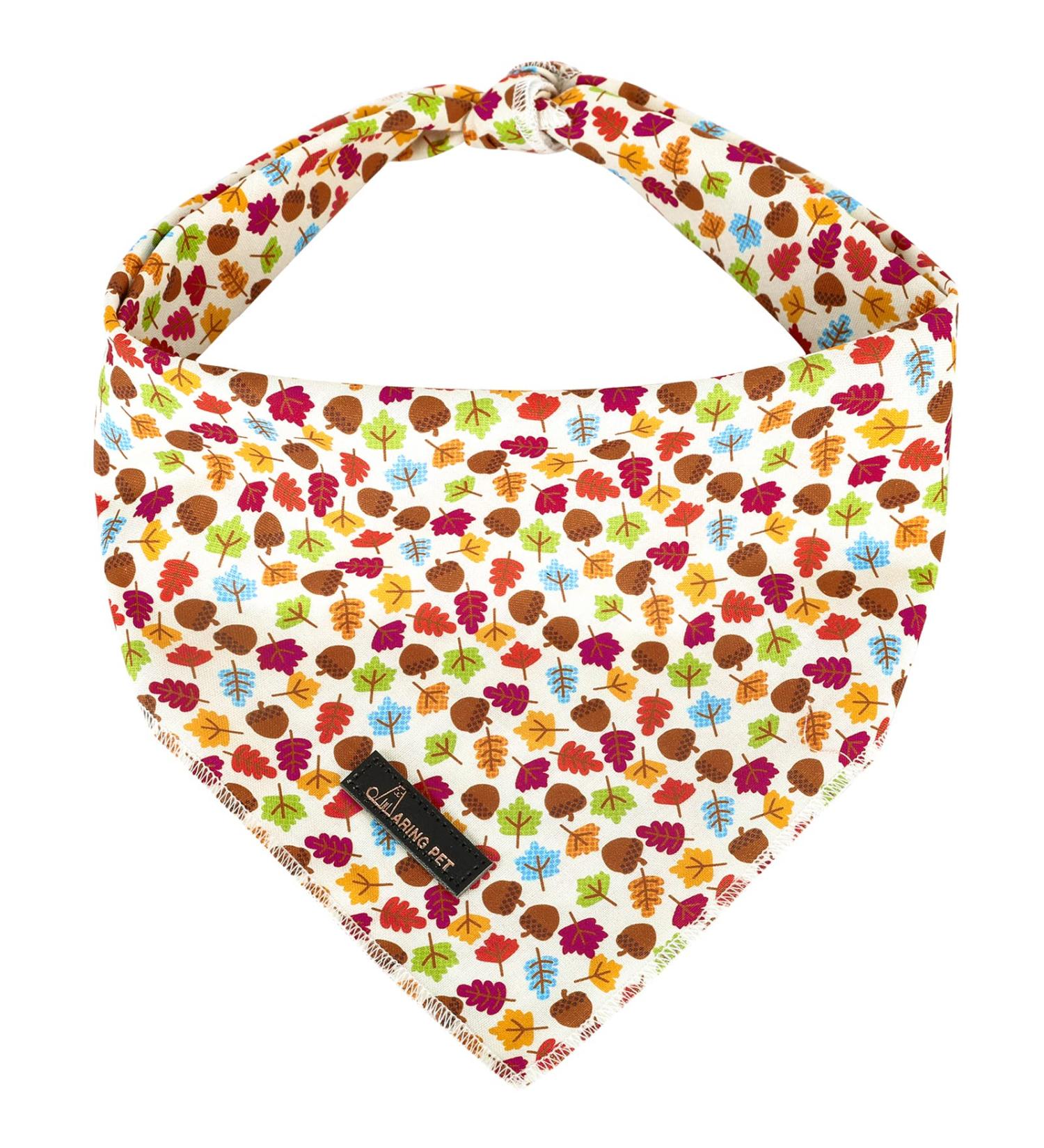 Autumn Ahorn Leaf Dog Bandana | Enchanting Yellow Triangle Neckerchief for Small to Large Dogs & Cats - Buy Online on GoSupps.com
