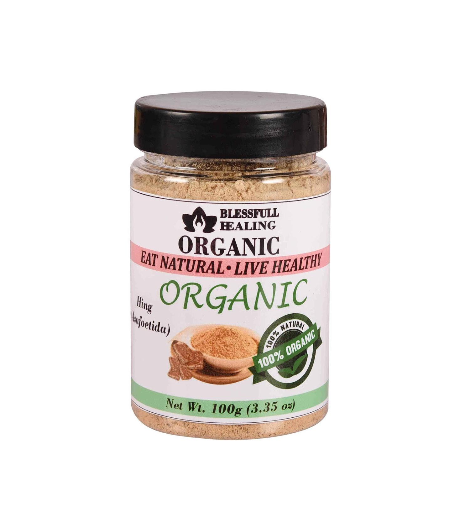 Blessfull Healing Organic Hing (Asafoetida) 100 Gram Airtight Container (Packing May Vary) 100 Gram 3.35 oz - Buy Online on GoSupps.com