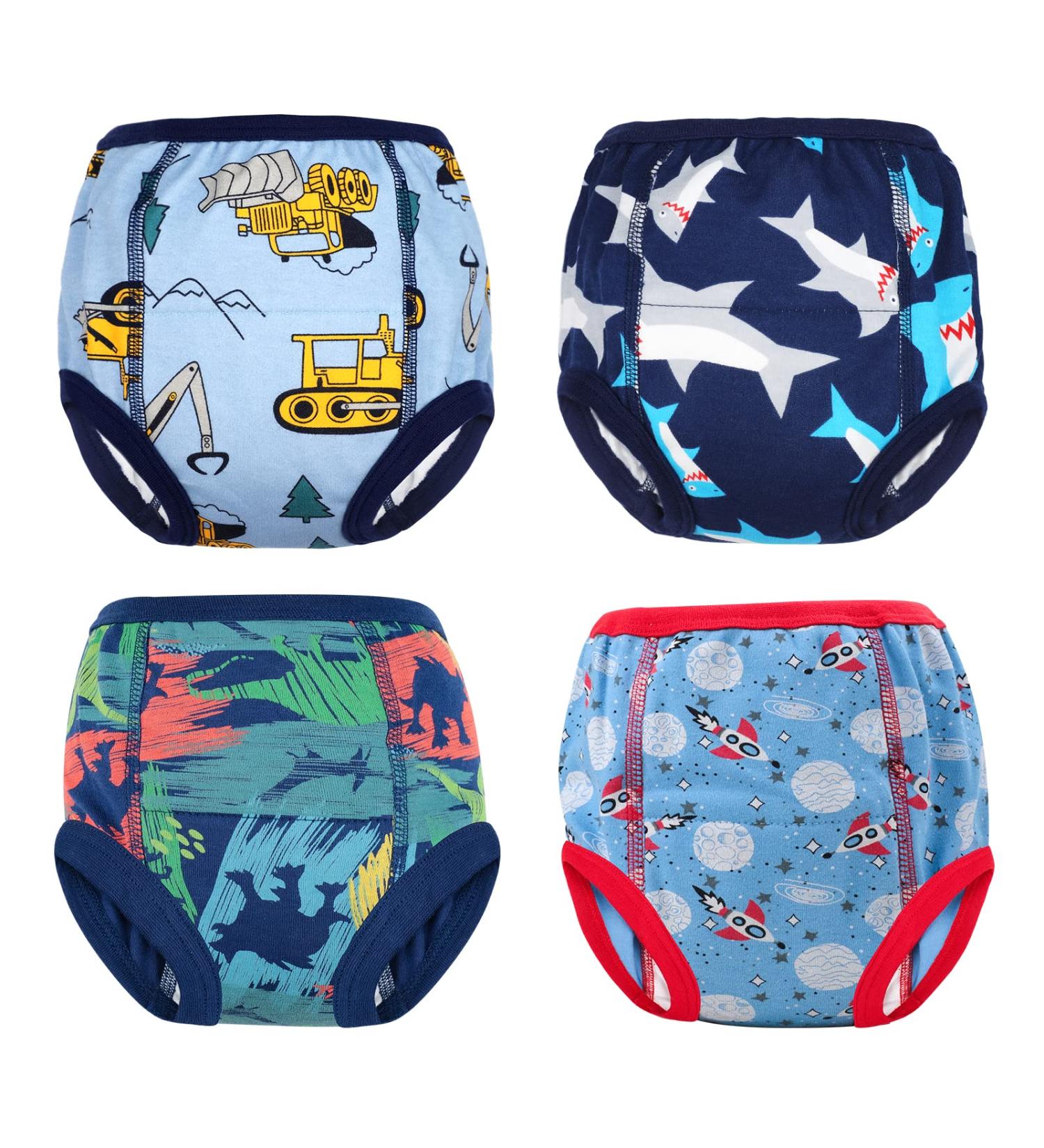 MooMoo Baby Training Underwear 4 Pack Absorbent Toddler Potty Training Pants - Animal Print - Boys and Girls Cotton 2T-6T (5T) - Buy Online on GoSupps.com