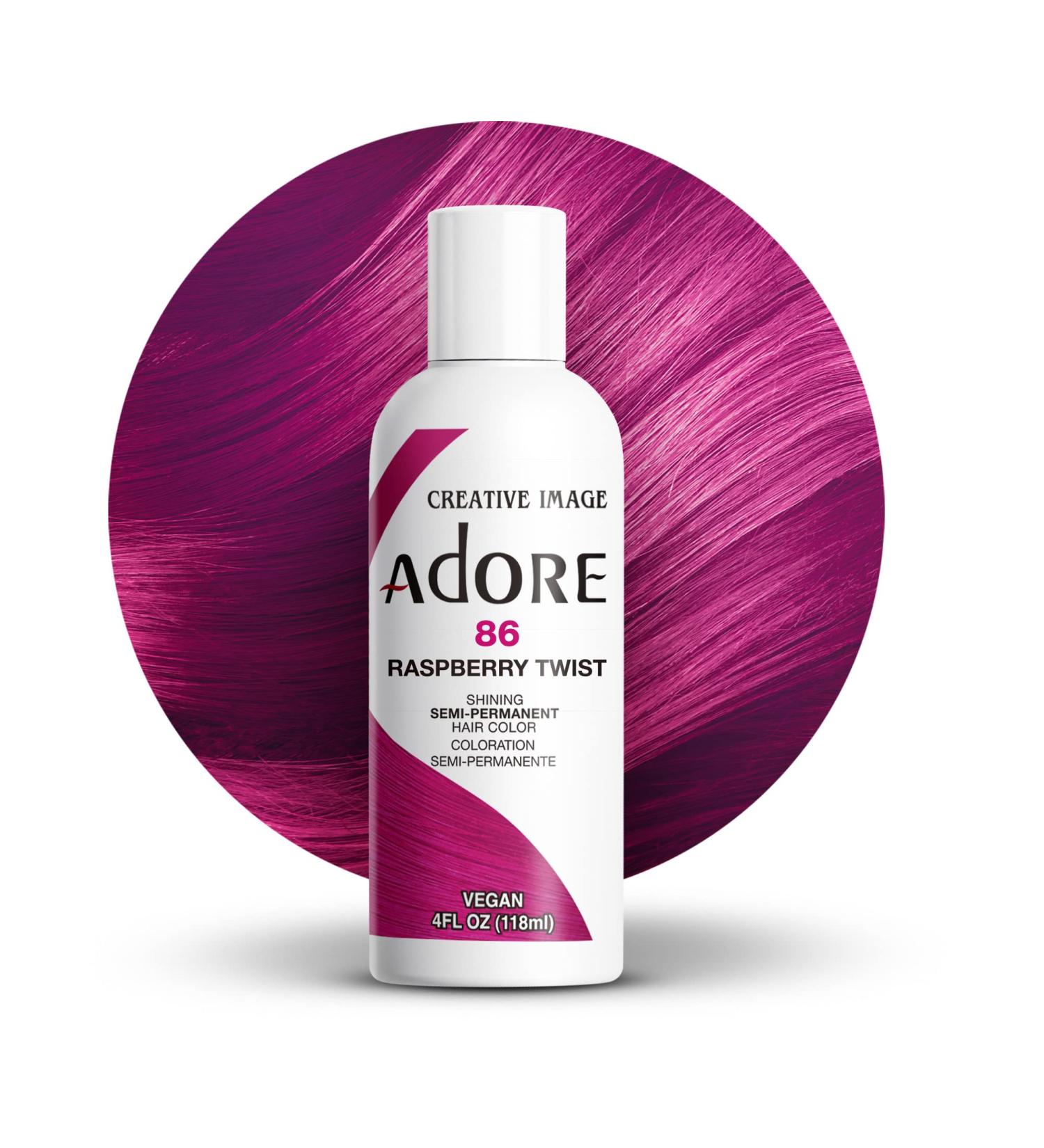 Adore Shining Semi Permanent Hair Colour 86 Raspberry Twist 118ml - Vibrant Color for Your Hair - Buy Online on GoSupps.com
