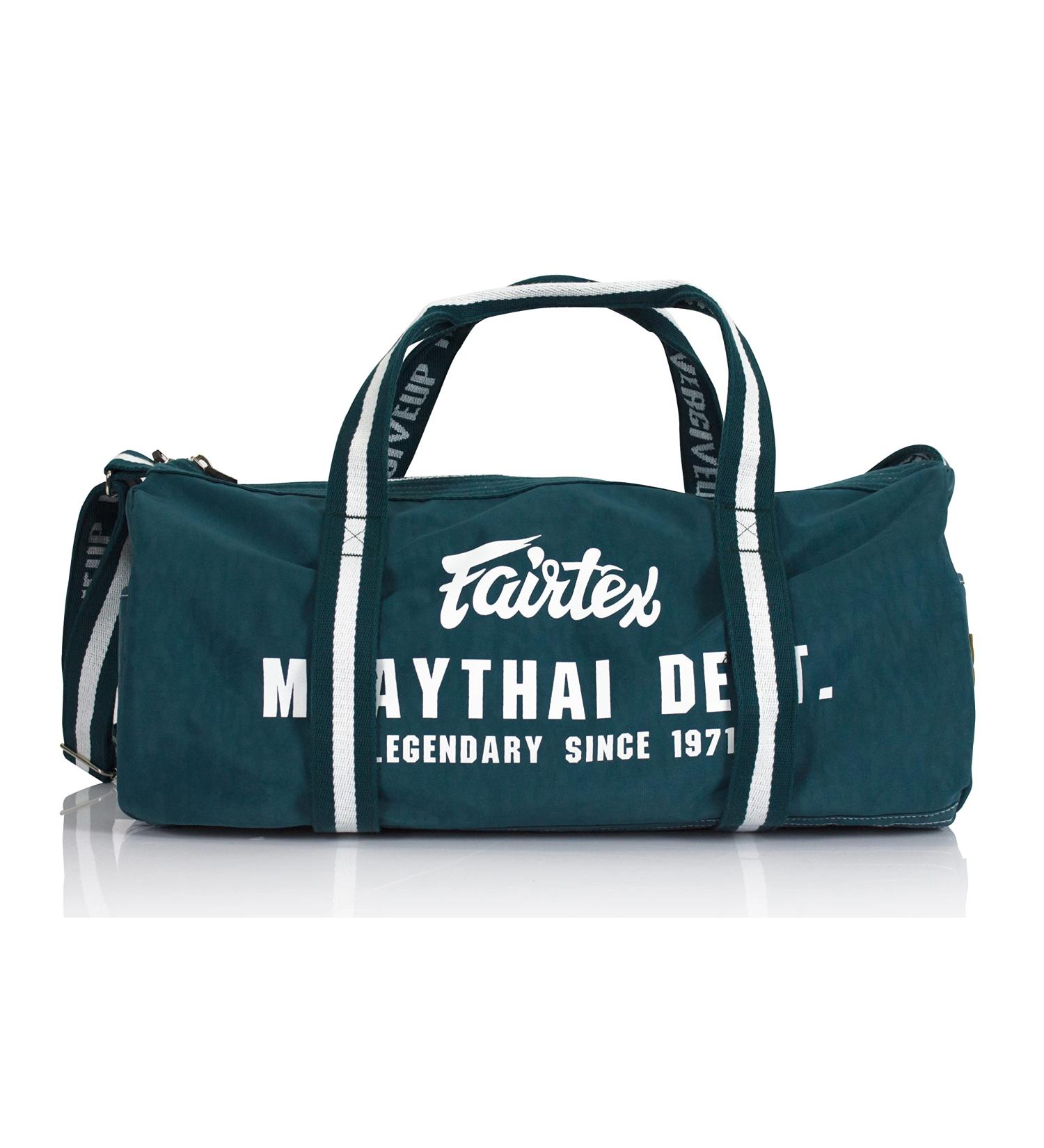 Fairtex BAG9 Retro Style Barrel Bag - Green | Thai Boxing Heavy Gym Bag for Muay Thai MMA - Buy Online on GoSupps.com