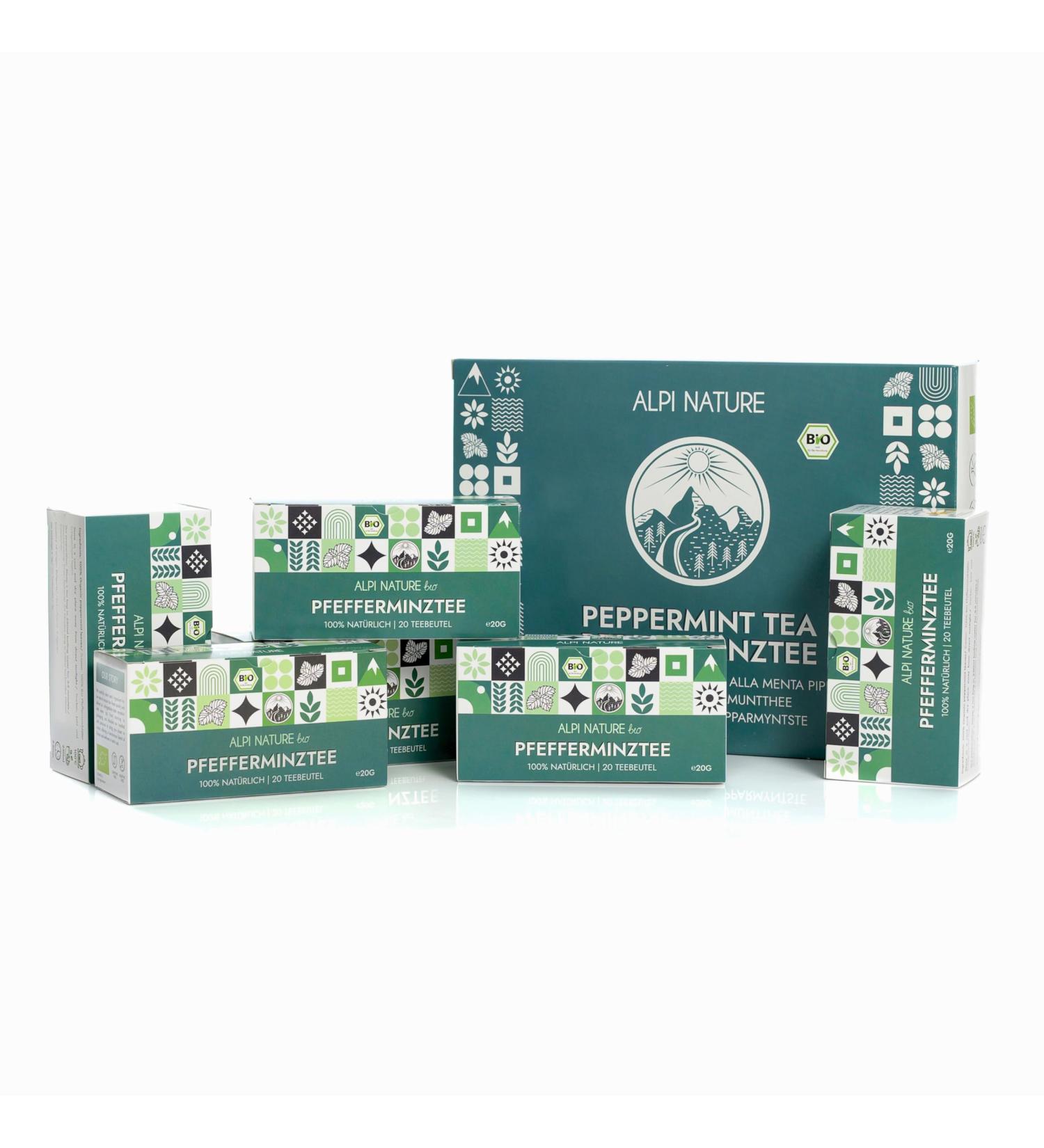  Alpi Nature Alpi Nature Organic Peppermint Herbal Tea 120 Tea Bags 120g Pack of 6 x 20 x 1g Bags - Buy Online on GoSupps.com