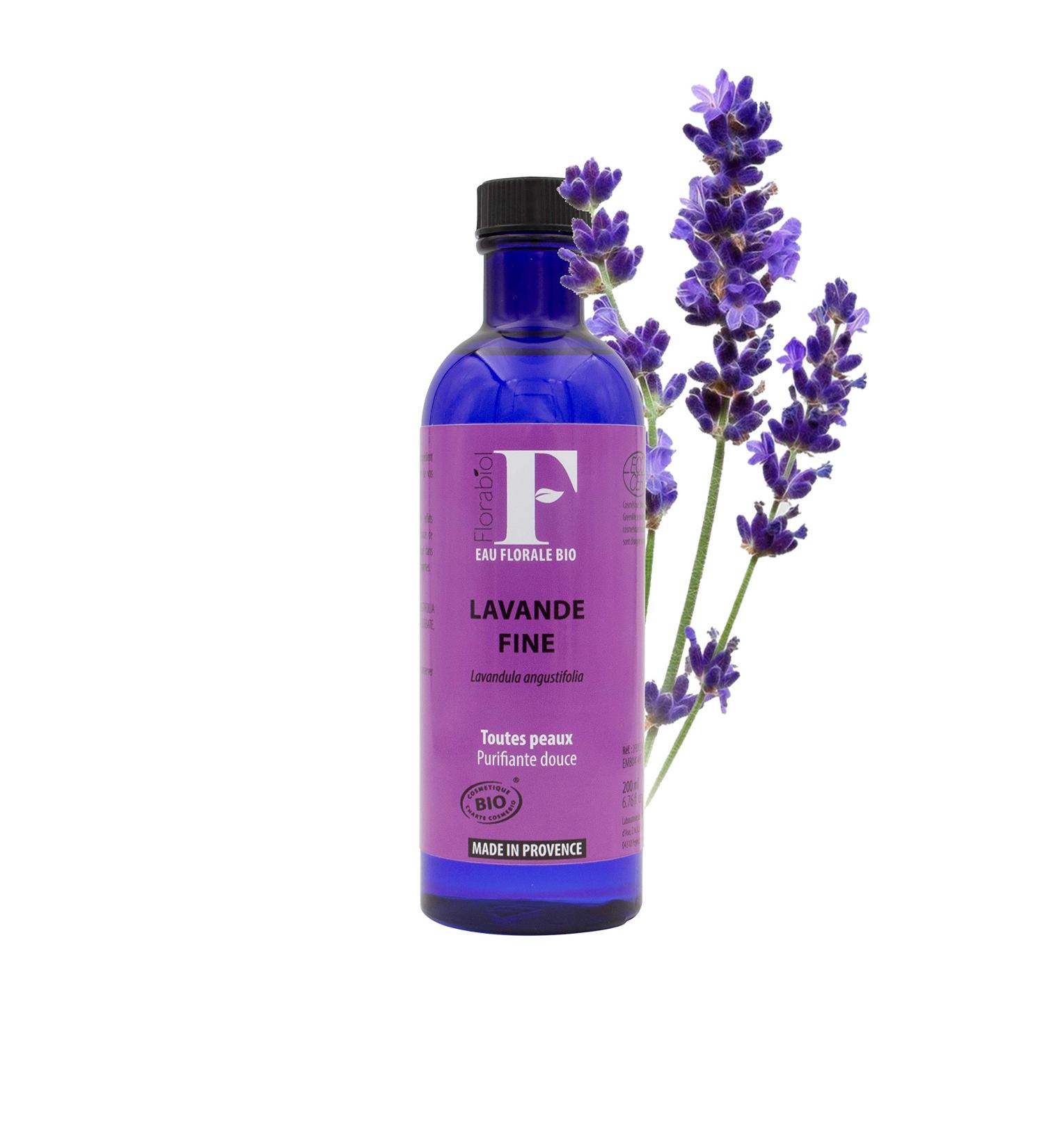 Florabiol - Pack of 2 Organic Fine Lavender Floral Waters 200 ml x 2 - Purifying Softening and Soothing Lotion - Combats Nervousness - Certified Organic Ecocert - Made in France  - Buy Online on GoSupps.com