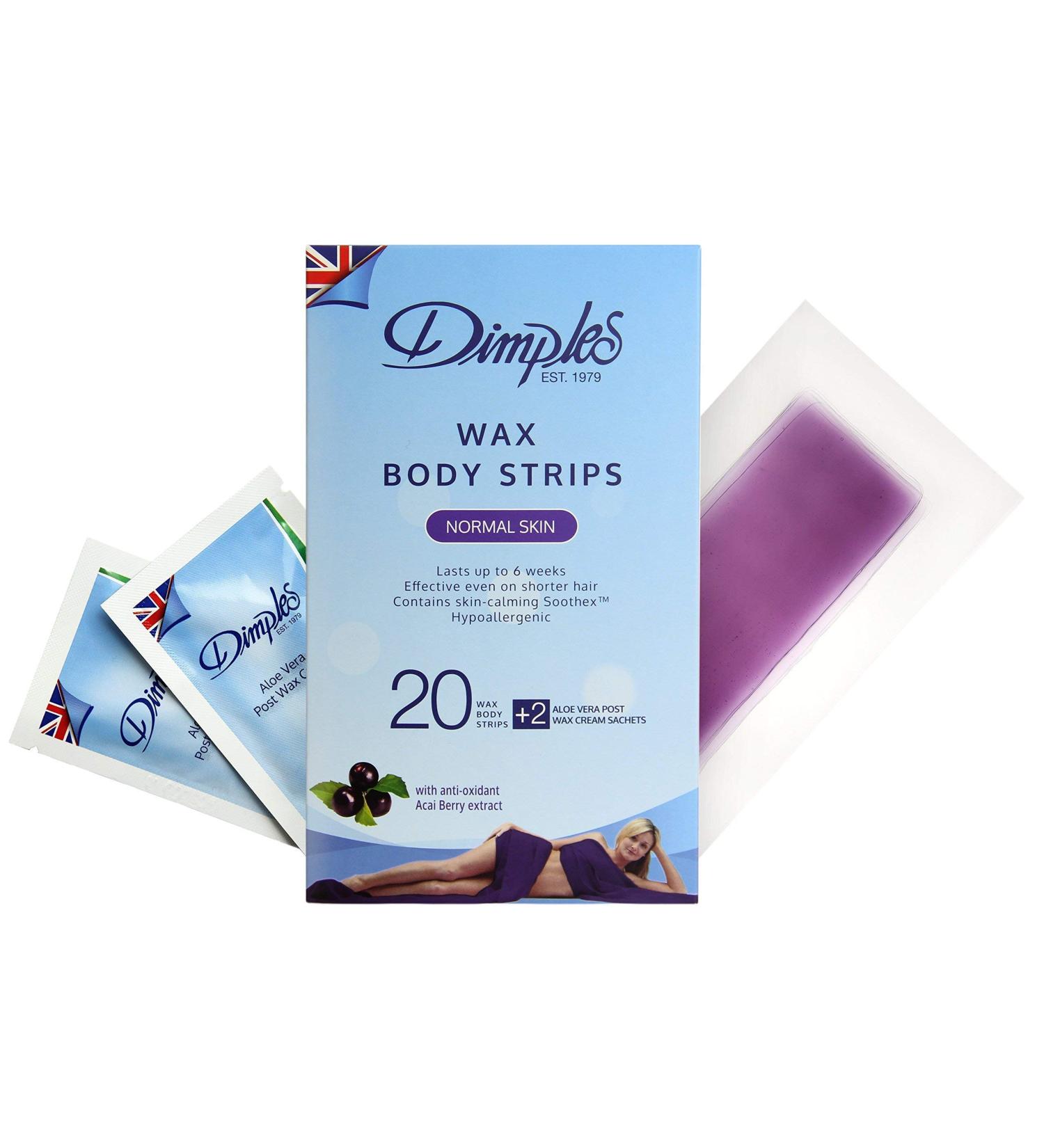 Dimples wax strips for normal skin 20 pieces