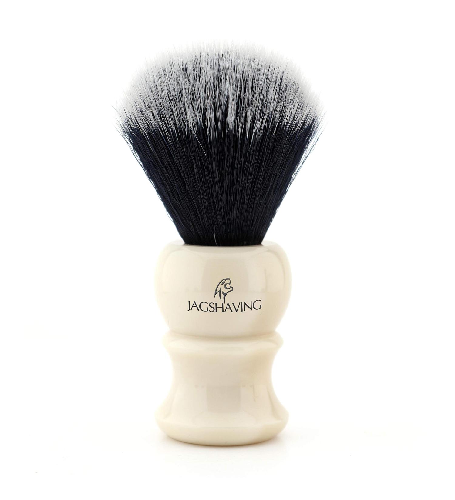 Shaving brush for men synthetic hair ivory handle