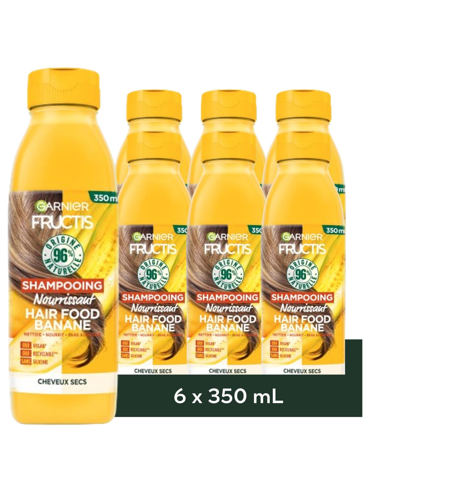  SET OF 6 Fructis Hair Food Nourishing Vegan Banana Shampoo 350ml - Buy Online on GoSupps.com
