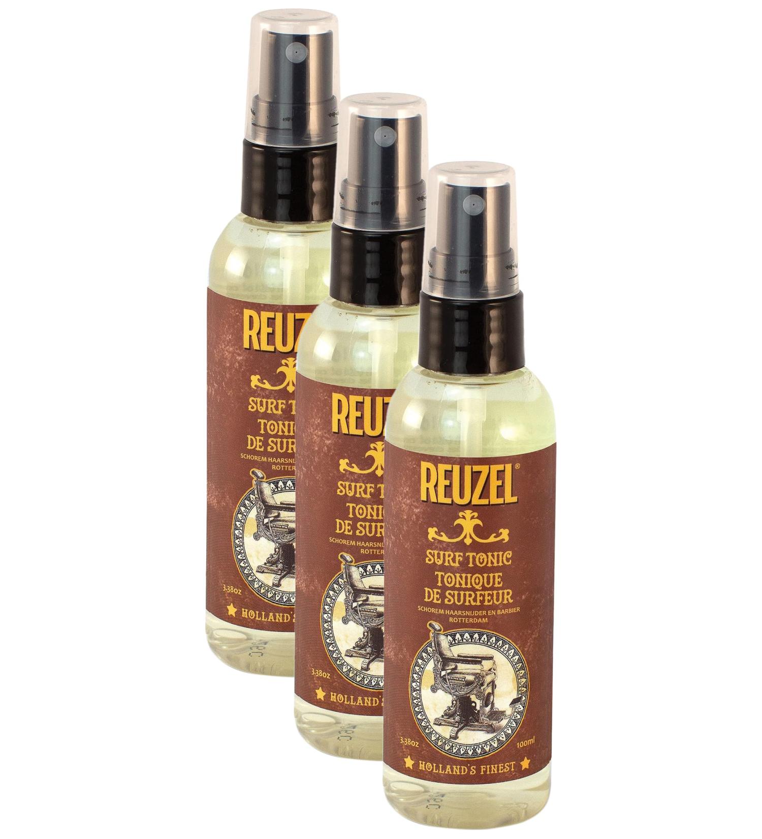 Reuzel Surf Tonic Hairspray - Fragrance Free - Adds Grip Texture And Volume - Create A Windblown Style With Matte Finish - Exaggerates Hair'S Natural Texture - For All Hair Types 3.38 Fl Oz (Pack of 3) - Buy Online on GoSupps.com