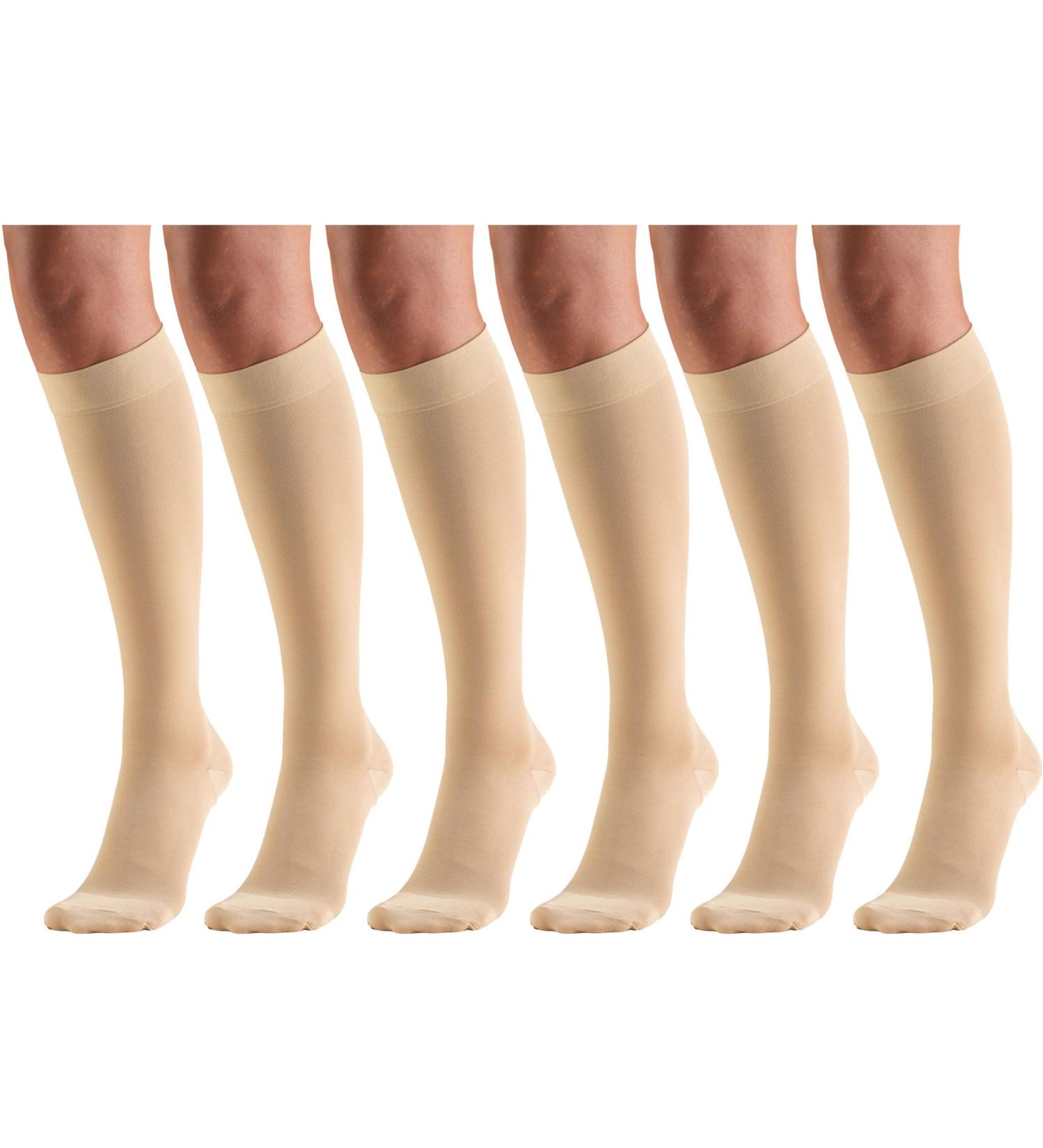 Buy Large Beige 20-30 mmHg Short Length Compression Stockings - International Shipping Available - Buy Online on GoSupps.com