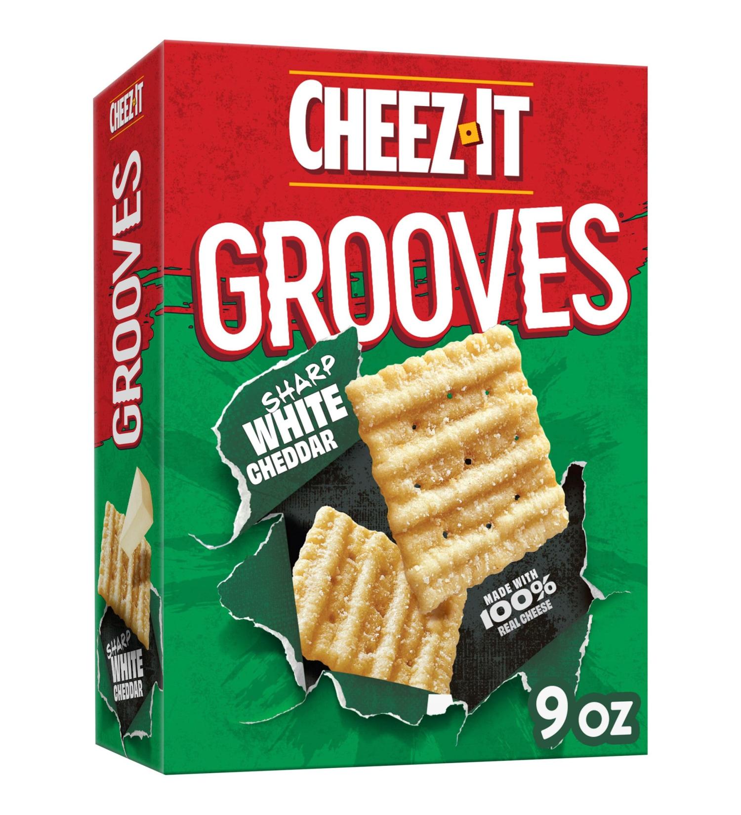 Cheez-It Cheez It Grooves Sharp White Cheddar 9 Ounce - Buy Online on GoSupps.com