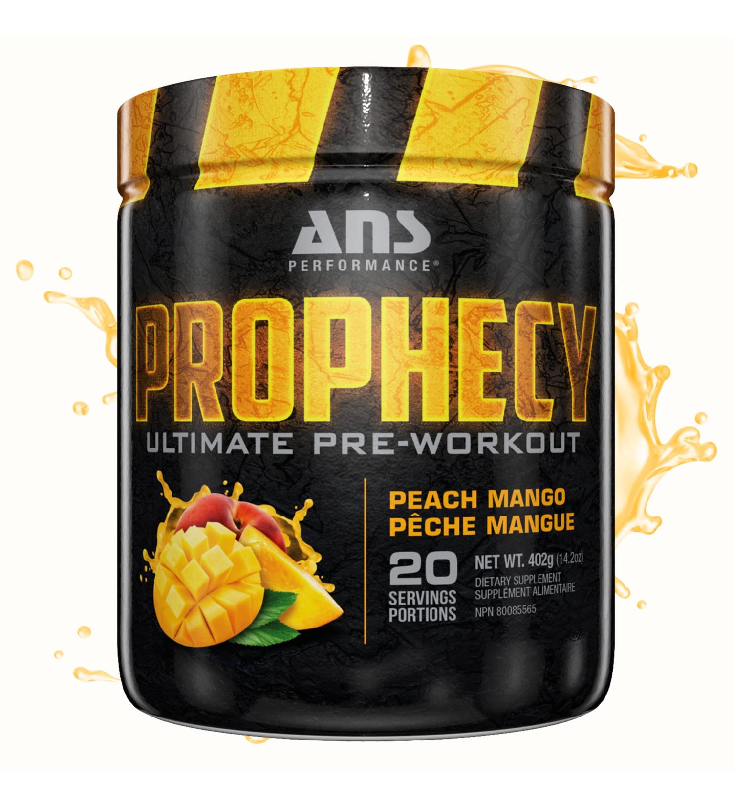 Shop Prophecy Pre Workout Powder - 20 Servings Gluten Free Sugar Free Energy & Strength Booster (Peach Mango - Buy Online on GoSupps.com
