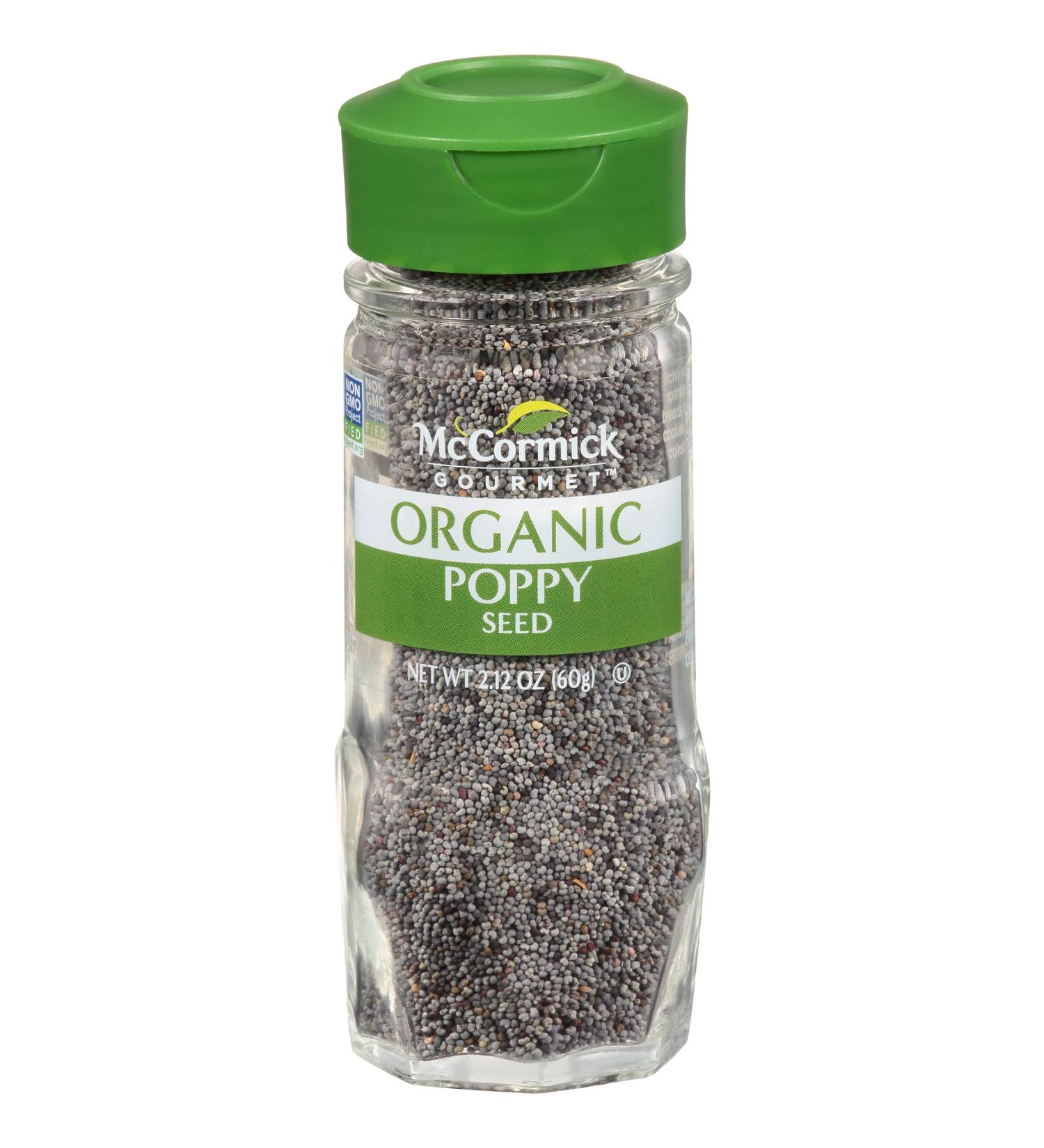 McCormick Gourmet Organic Poppy Seed 2.12 oz - Premium Quality Seeds for Cooking and Baking - Buy Online on GoSupps.com