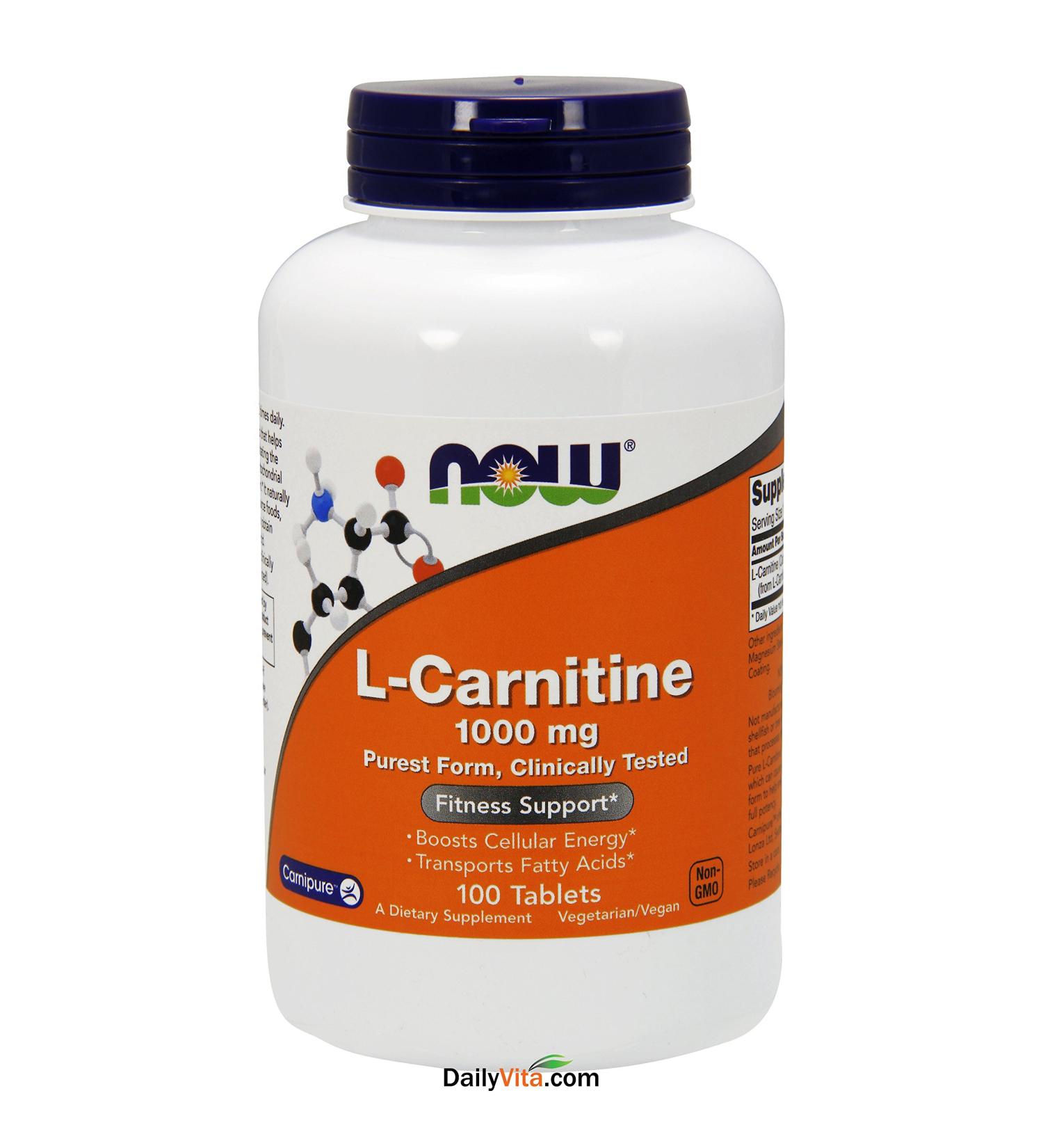 Now Foods: L-Carnitine Fitness Support 1000mg 100 tabs (2 pack)