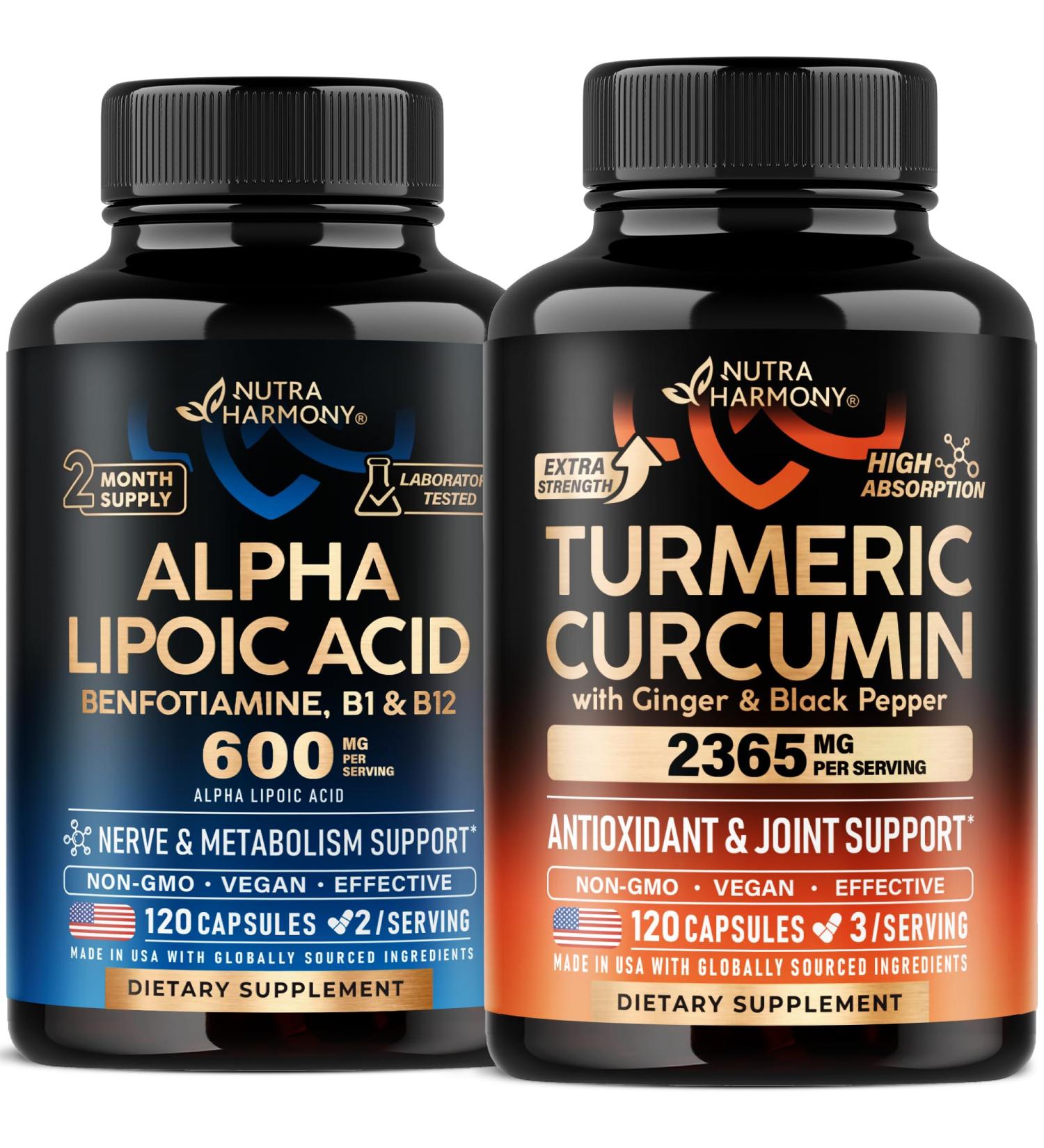 Alpha Lipoic Acid & Turmeric Curcumin Capsules