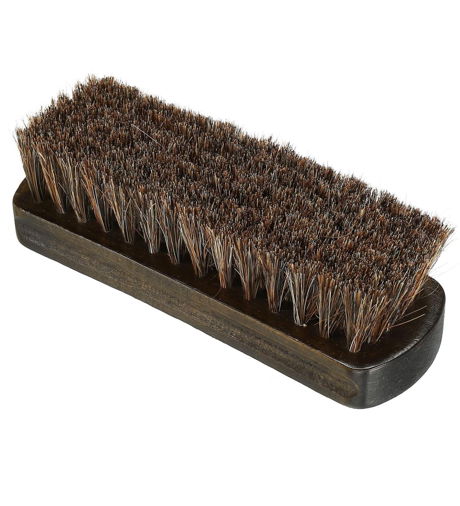 PATIKIL Horsehair Shoes Brush 150mm Handheld Polish Daubers for Leather Boots Cloth Dark Brown - Buy Online on GoSupps.com