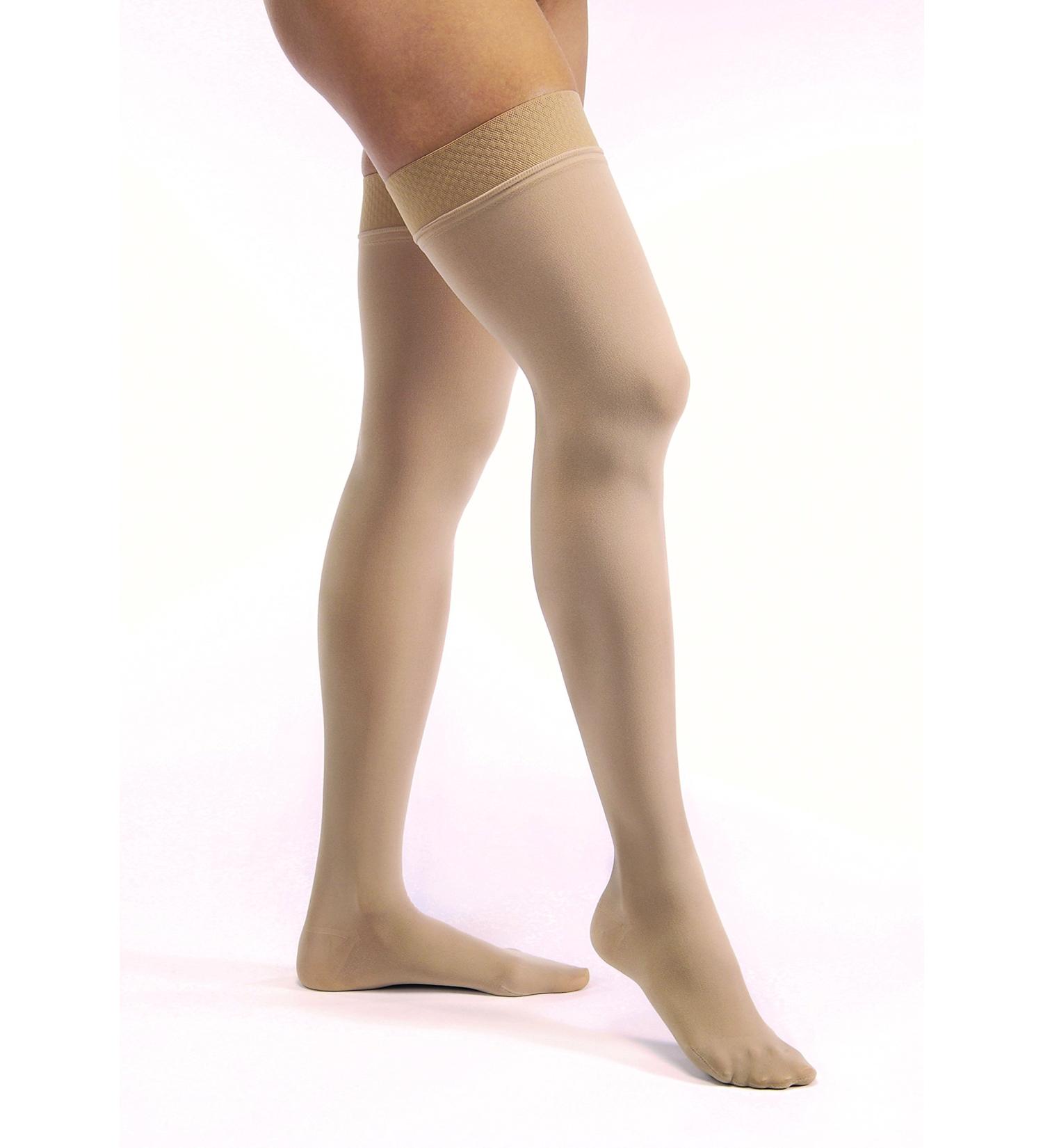 JOBST Opaque Compression Hose Thigh High 30-40 mmHg Closed Toe - Medium Natural | International Shipping Available - Buy Online on GoSupps.com