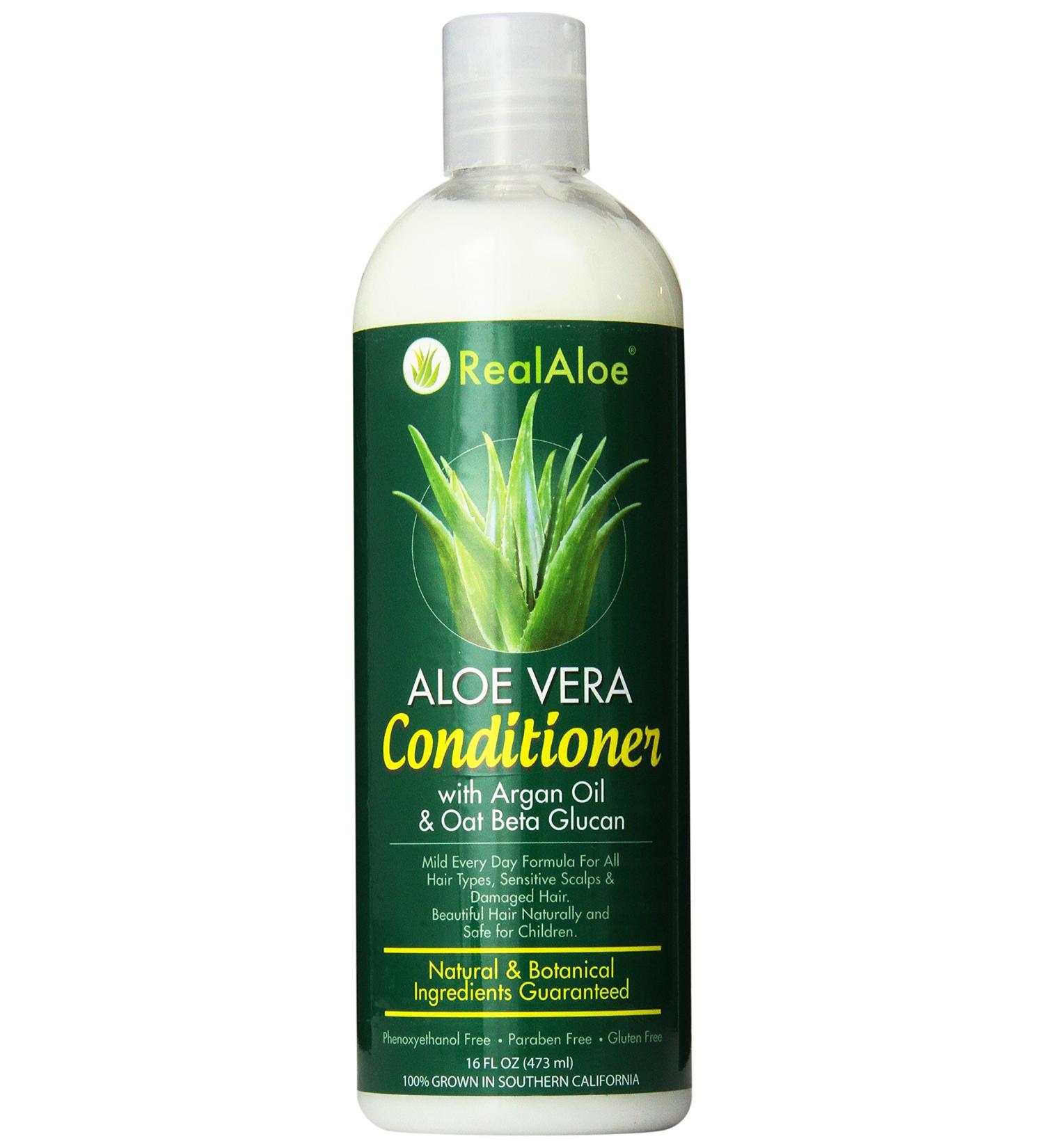 Real Aloe Argan Oil & Oat Beta Aloe Vera Hair Conditioner - 16 Oz | Nourishing Hair Care for All Hair Types | International Shipping Available - Buy Online on GoSupps.com