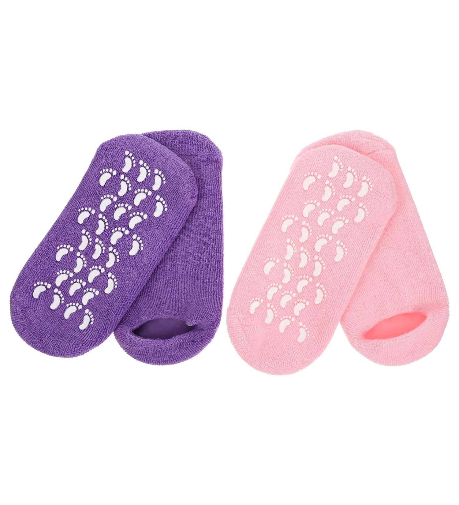 2 Pairs Gel Socks Foot Heel Lotion Socks Dry Feet Socks Supple Spa Socks Features Socks for Women Reusable Moisturizing Socks Women s Socks Soft Cotton Yarn Miss Nursing Cover 22x10x1cm - Buy Online on GoSupps.com