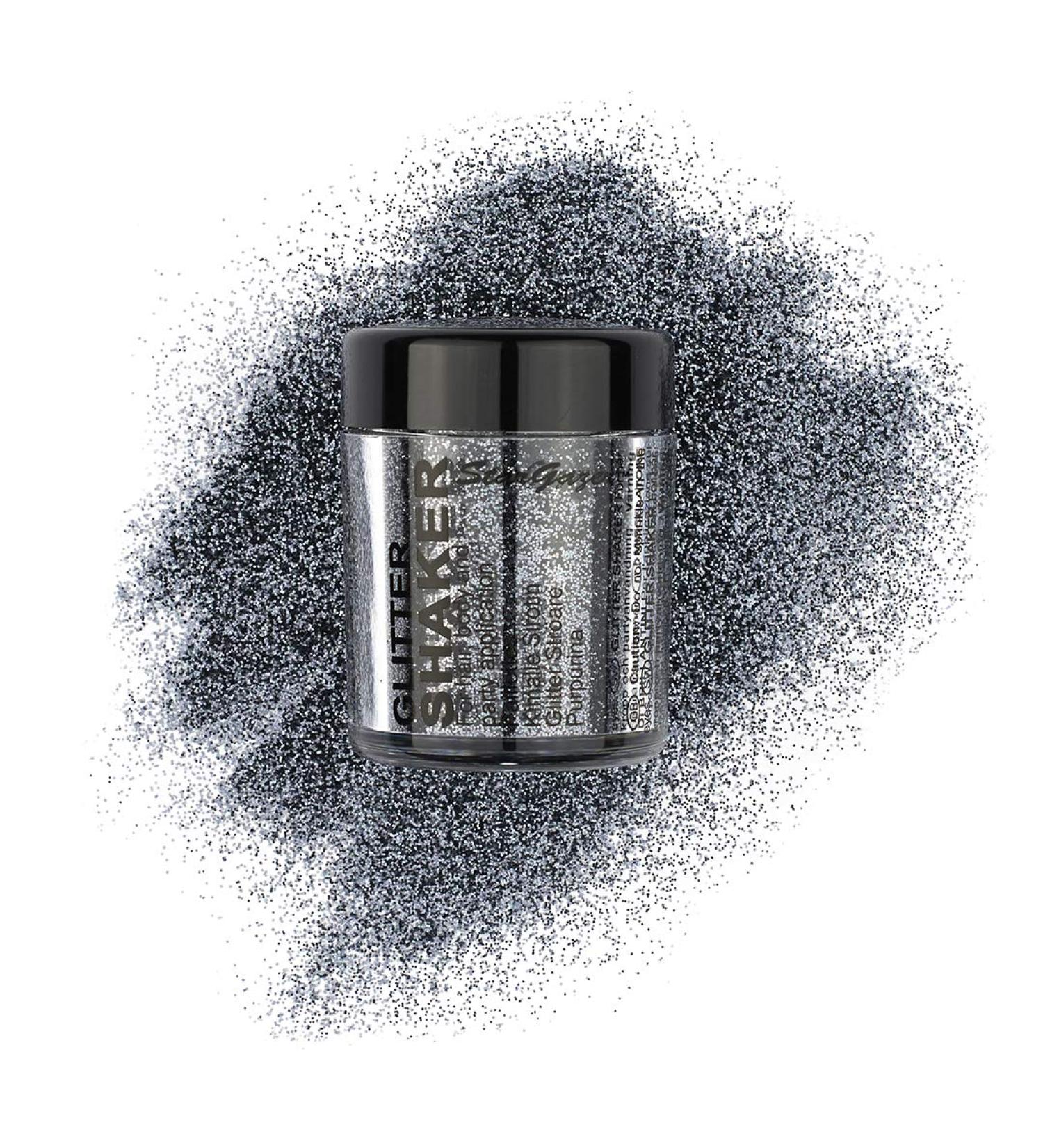 Stargazer Glitter Shaker Steel Grey. Cosmetic glitter powder for use on the eyes lips face body hair and nails. - Buy Online on GoSupps.com