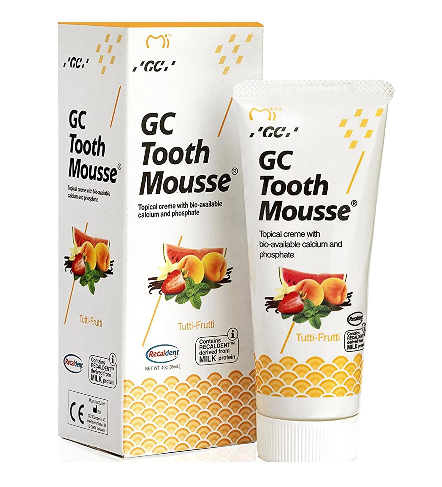 GC Tooth Mousse Recaldent Tutti-Frutti 40g - Effective Dental Care for Stronger Teeth | Shop Internationally - Buy Online on GoSupps.com