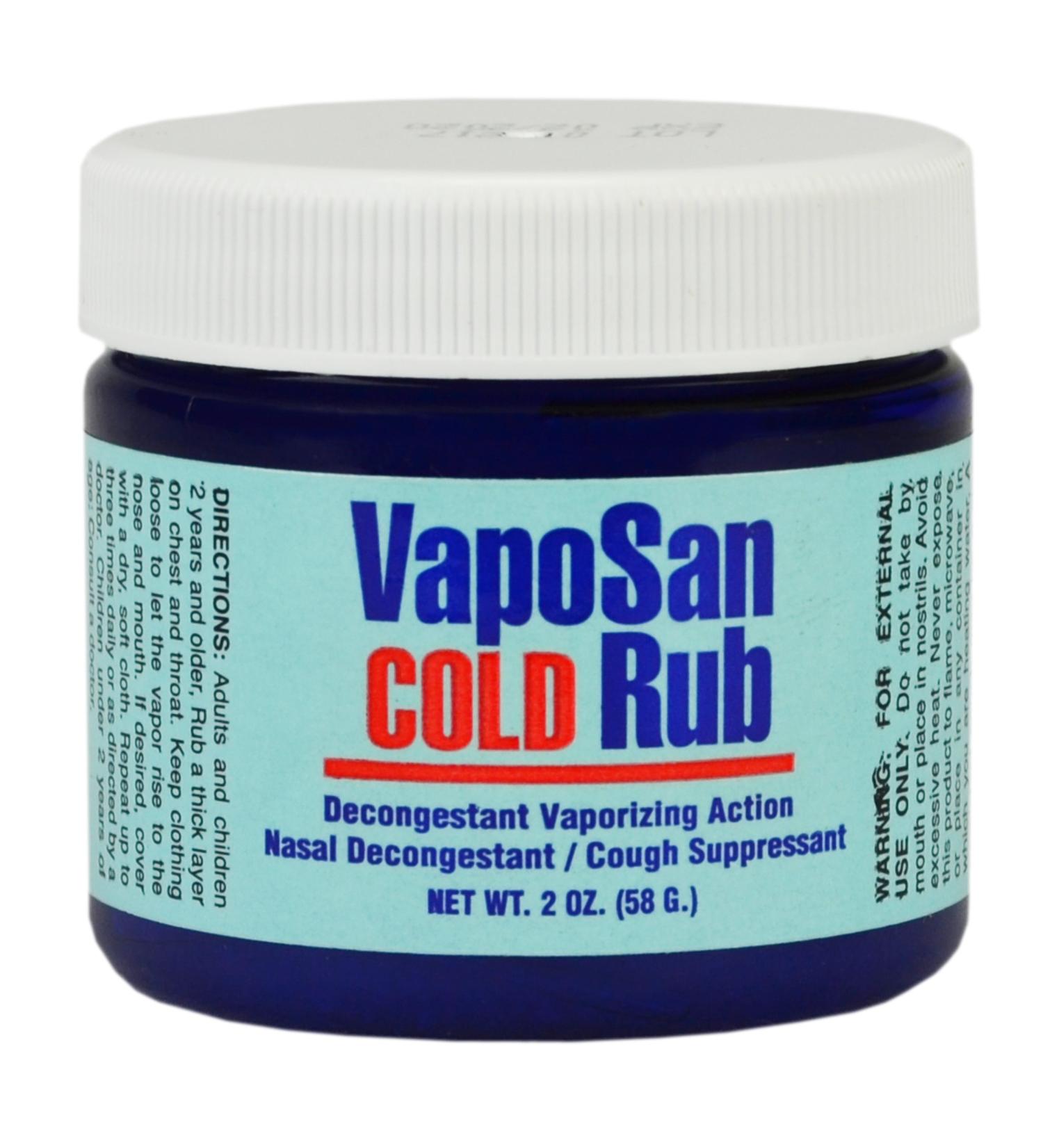 Vapo San Cold Rub Decongestant - 2oz Vaporizing Relief for Cold & Flu | Fast International Shipping - Buy Online on GoSupps.com