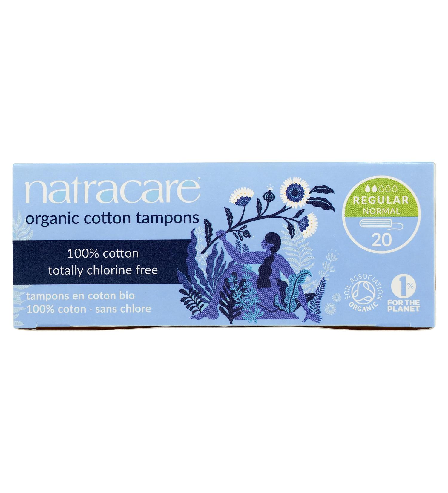Natracare Normal Tampons - 20 Eco-Friendly Organic Cotton Tampons | International Shipping Available - Buy Online on GoSupps.com