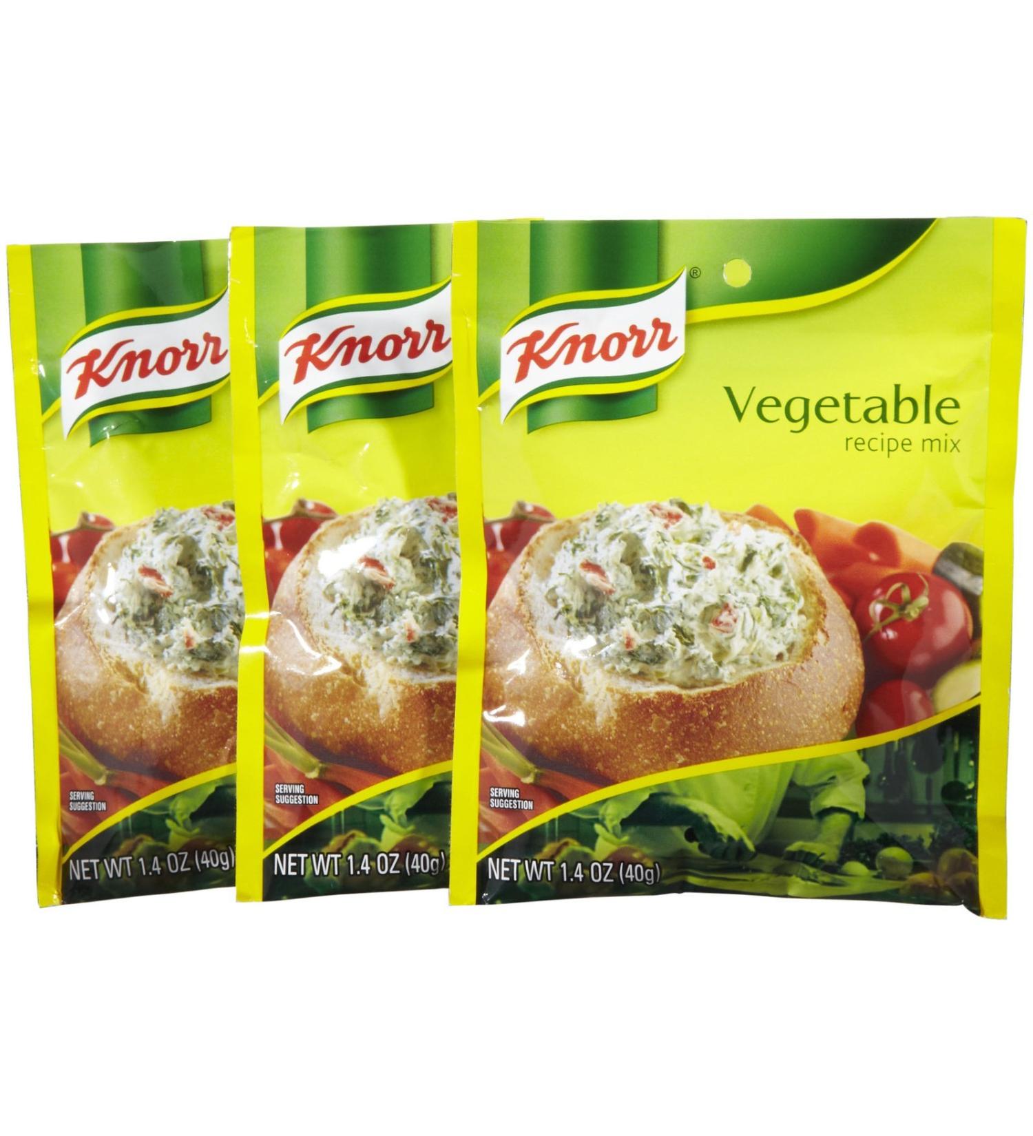 Knorr Vegetable Recipe Mix - 1.4 oz packet Vegetable 1.4 Ounce (Pack of 3)