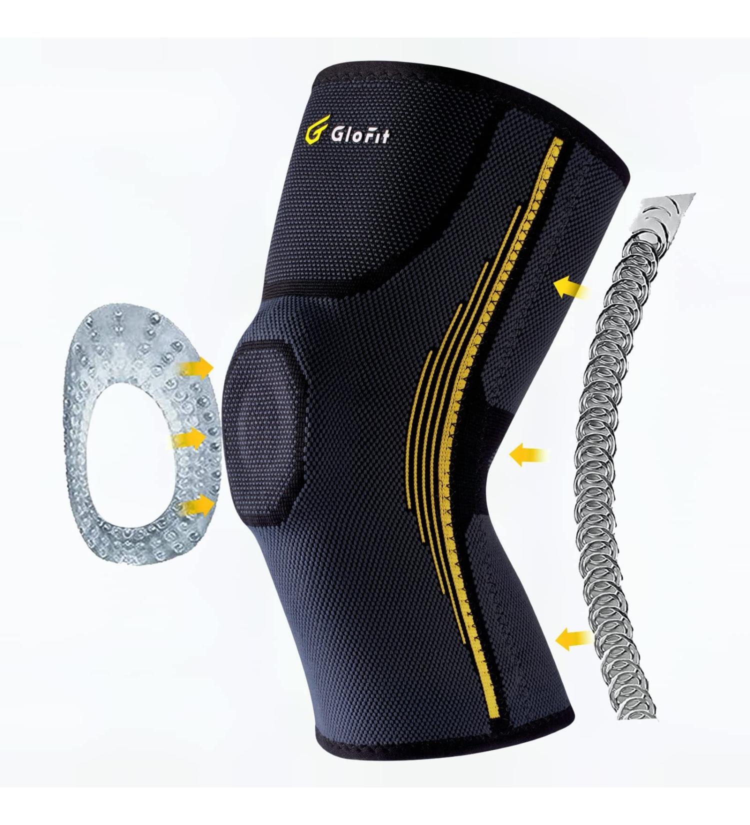 Buy Professional Knee Brace | Compression Sleeve with Patella Gel Pad & Stabilizers for Pain Relief - Medical Knee Support Bandage 2XL - Buy Online on GoSupps.com