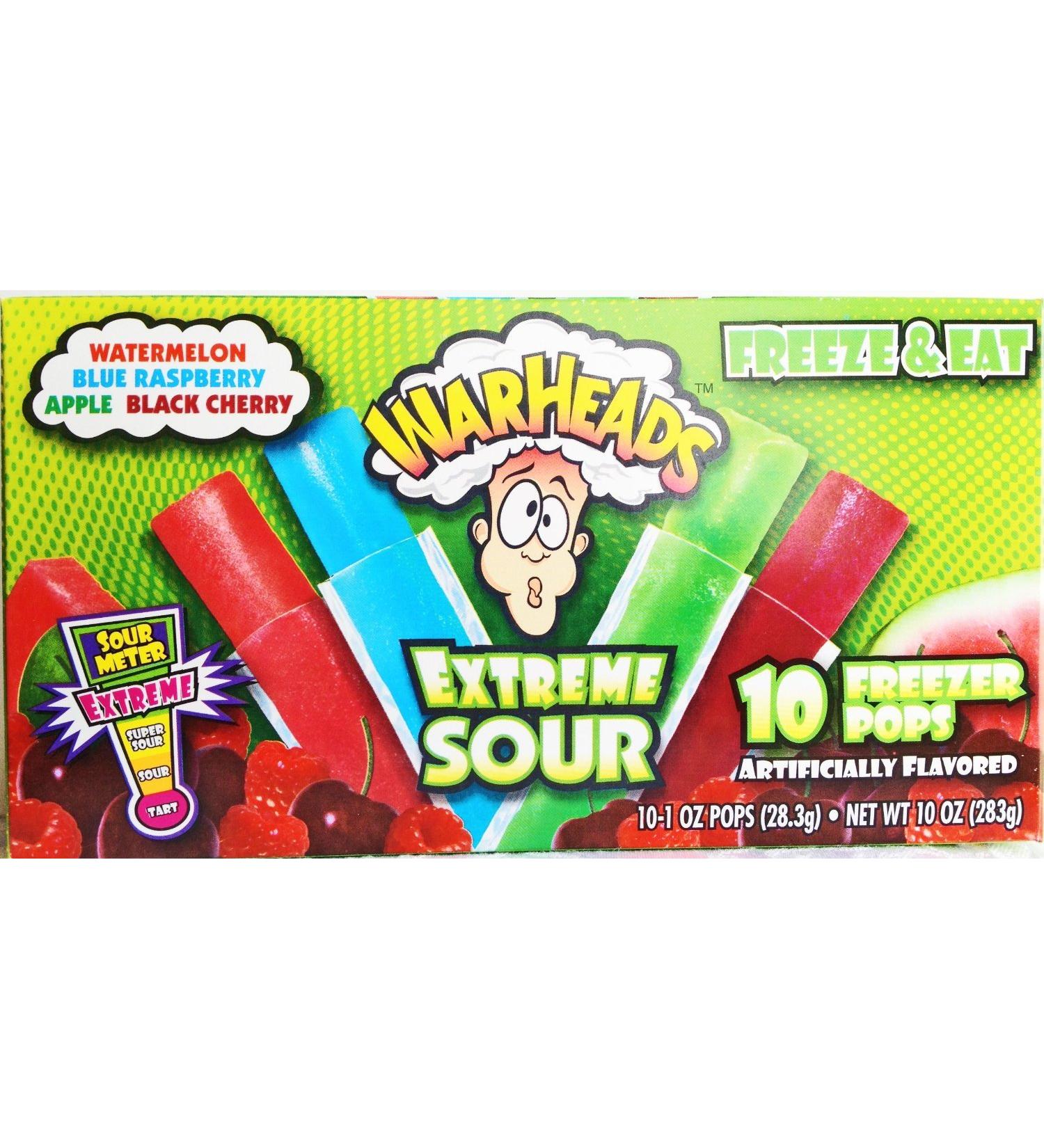 WARHEADS "EXTREME SOUR" 10 POPS PER PACK (PACK OF 3)