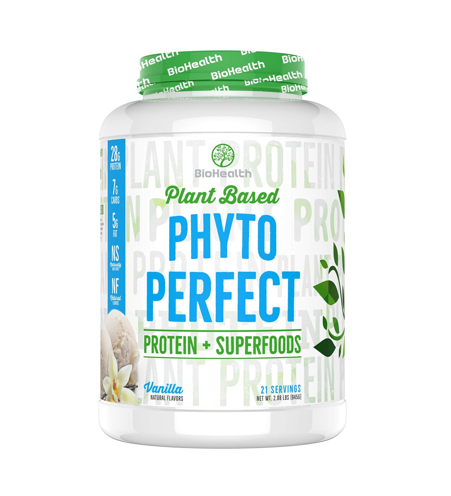 Phyto Perfect Vanilla - Vegan Protein (2lb) | Superfoods Organic Veggies & Fruits for Optimal Health - Buy Online on GoSupps.com