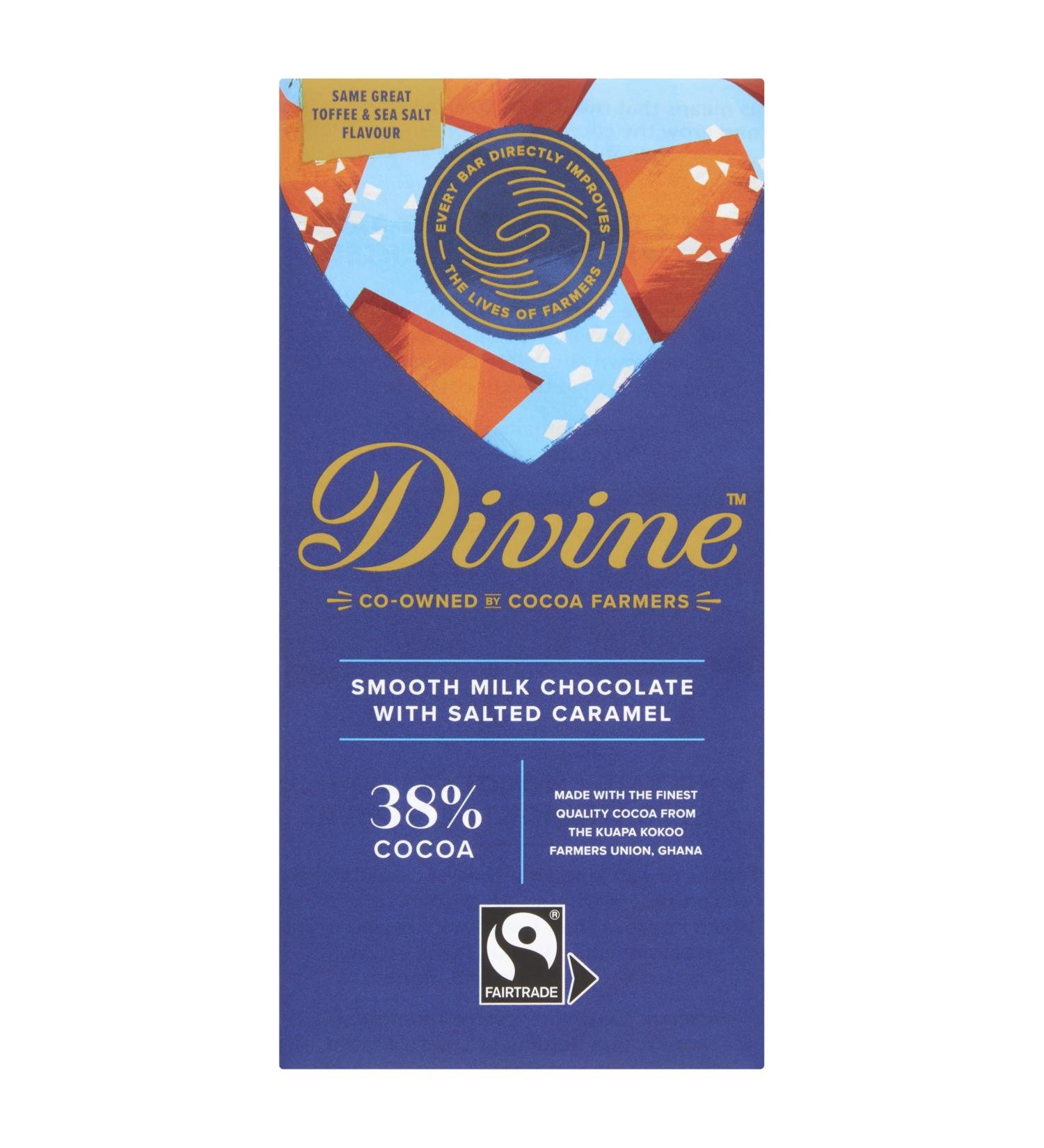 Divine Fairtrade Chocolate Smooth Milk 90g 38% Milk