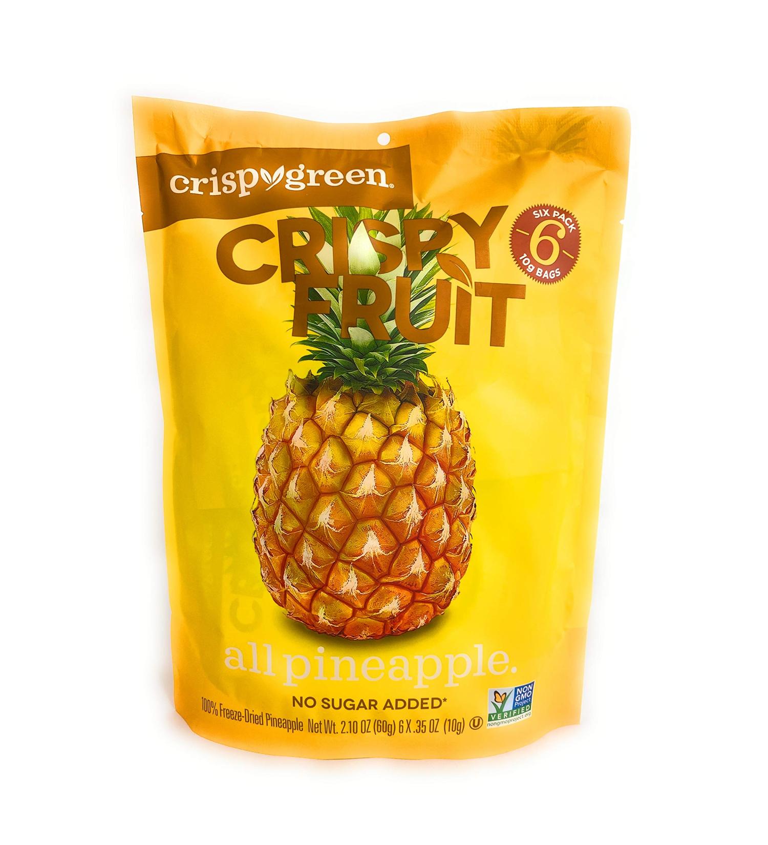 Crispy Green Pineapples 0.36oz - 6 Pack | Delicious and Healthy Snack Option - Buy Online on GoSupps.com
