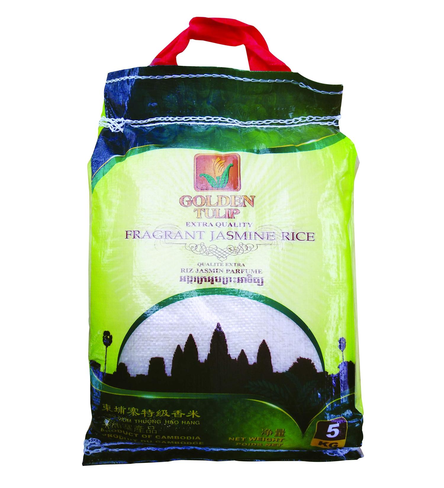Cambodia Jasmine Flavored Rice 2023 - Golden Tulip Brand - Cambodia (Bag of 5kg 10kg or 18kg) (5kg) - Buy Online on GoSupps.com