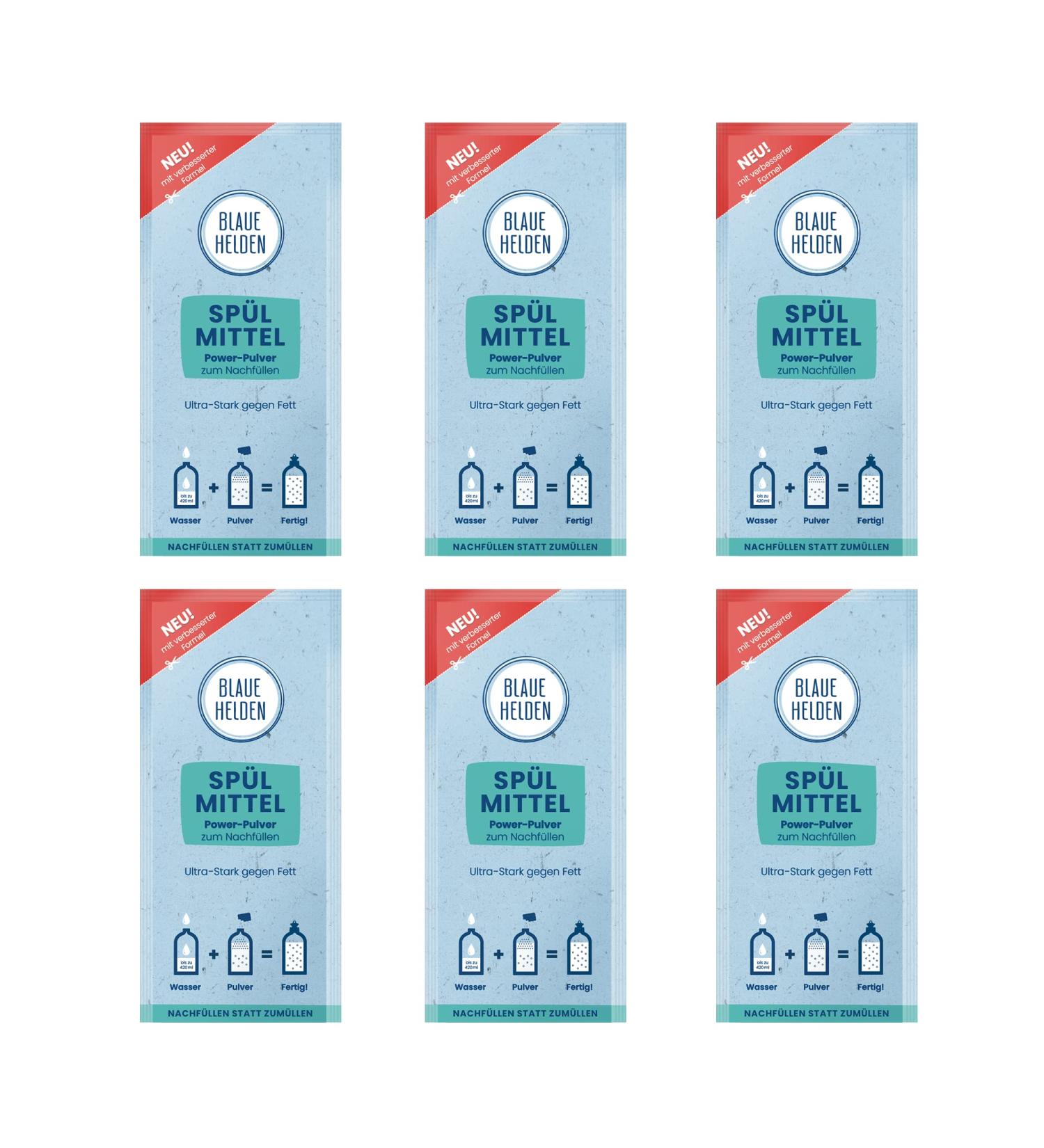 Blue Heroes 6-Seater Detergent Refill Powder | Biodegradable & Microplastic-Free | Powerful Sustainable Cleaning Formula - Buy Online on GoSupps.com