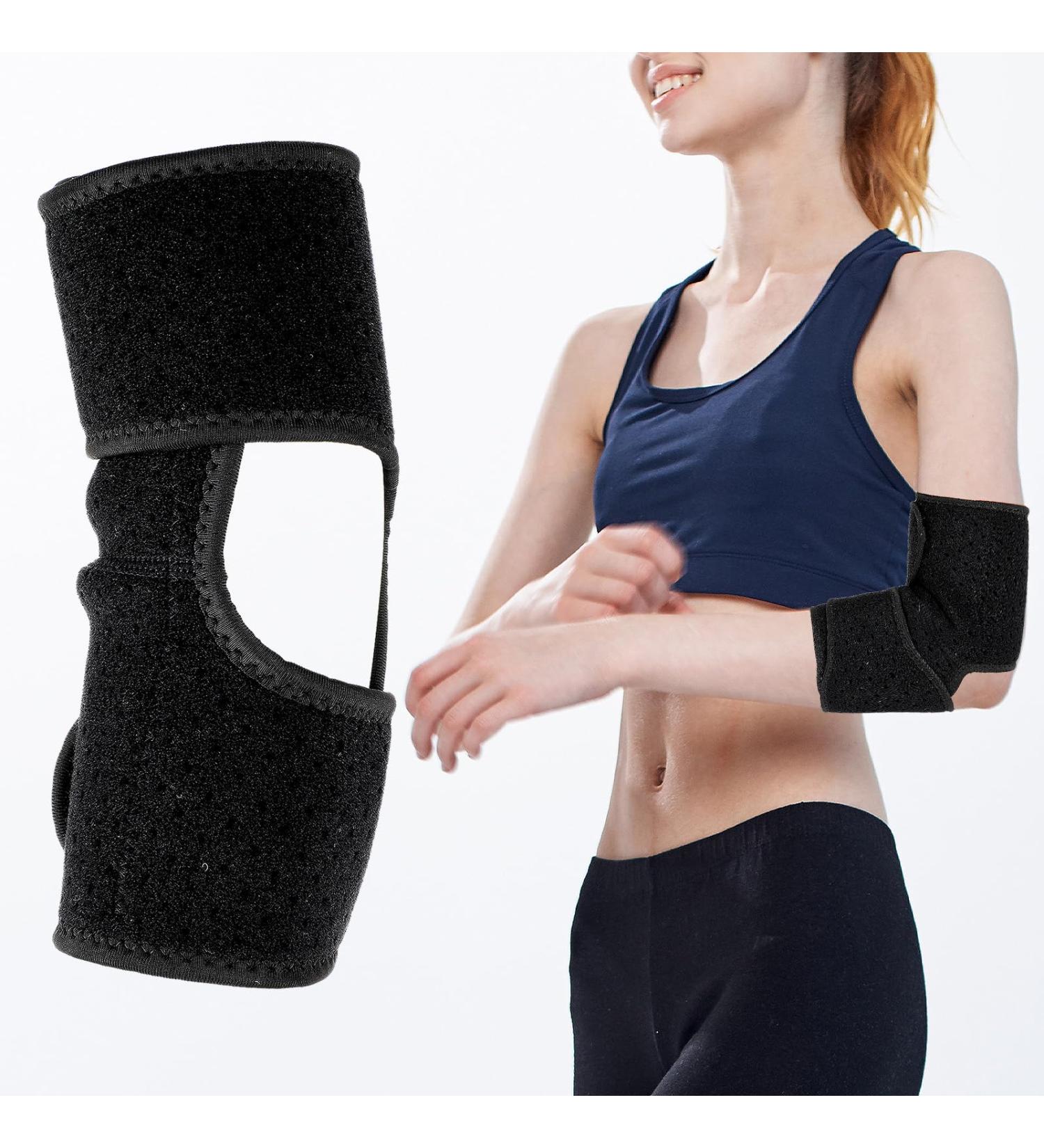 Lightweight Adjustable Elbow Brace for Women - Tennis Elbow Support Compression Sleeve for Tendonitis Arthritis & Golfer's Elbow - Breathable & Comfortable (Black - Buy Online on GoSupps.com