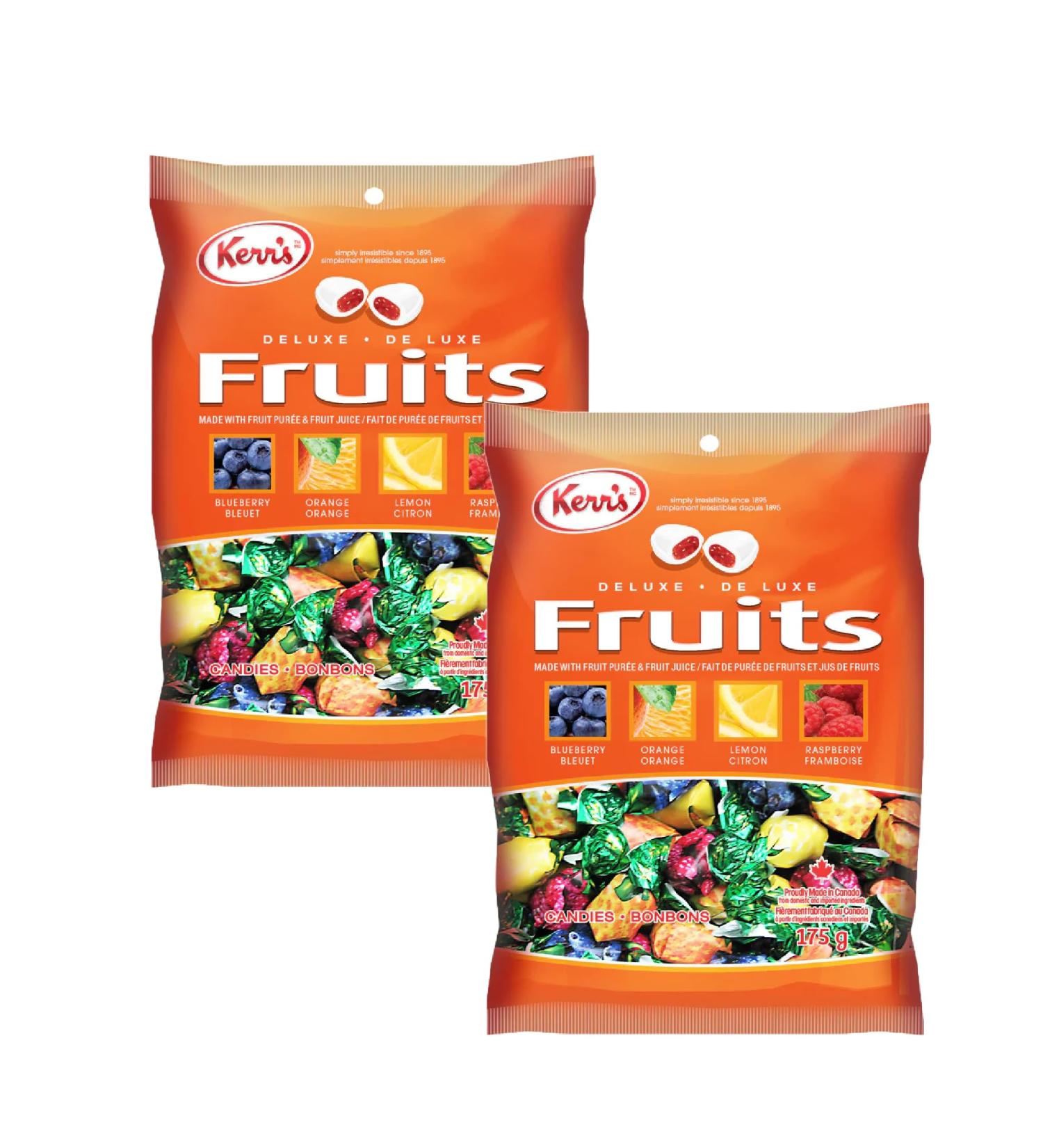 Generic Kerr's delux fruits candies made in canada premium candy 175g pack of 2