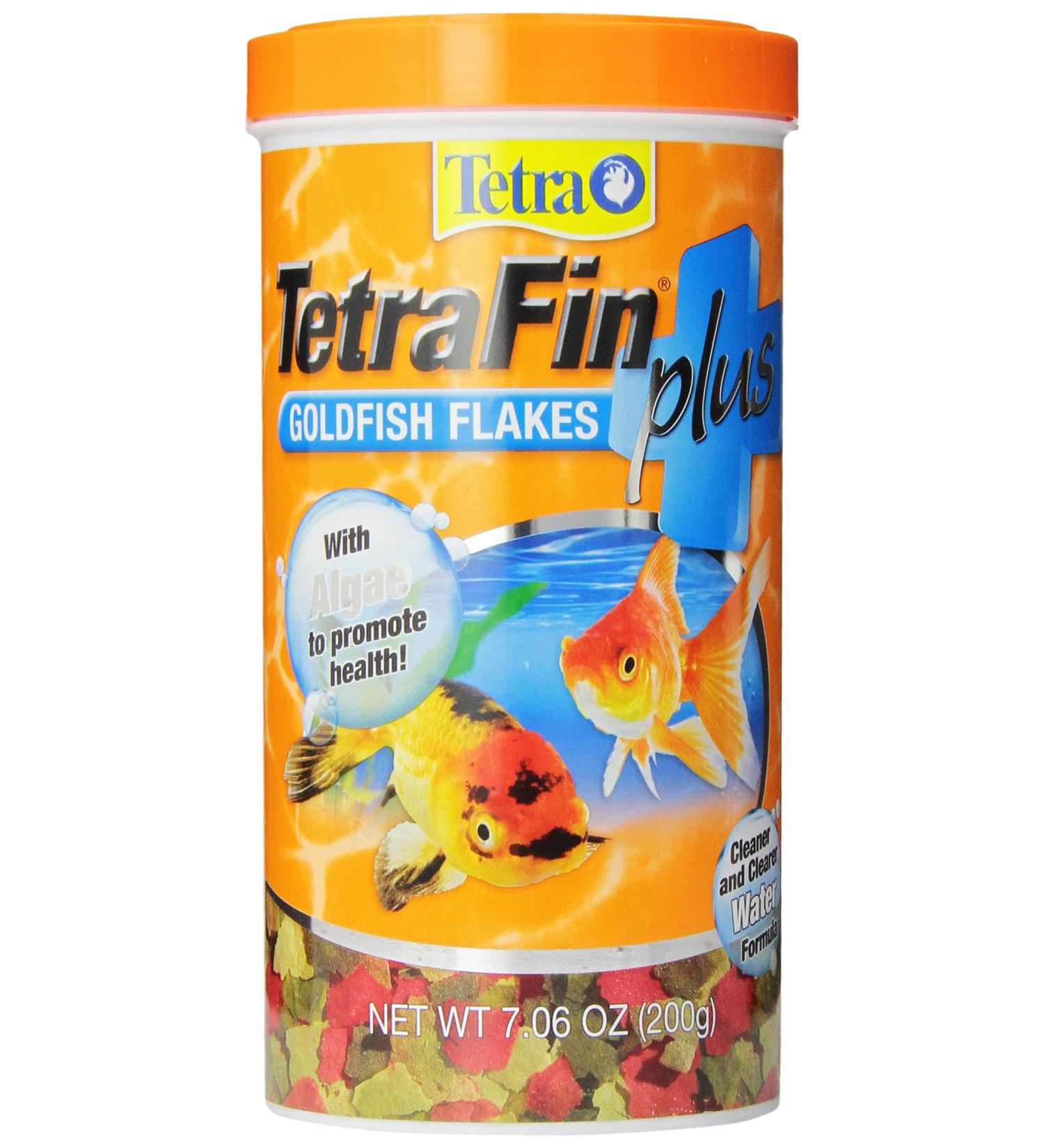 TetraFin Plus Goldfish Flakes - 7.06 oz Balanced Diet with Algae for Optimal Health - Buy Online on GoSupps.com