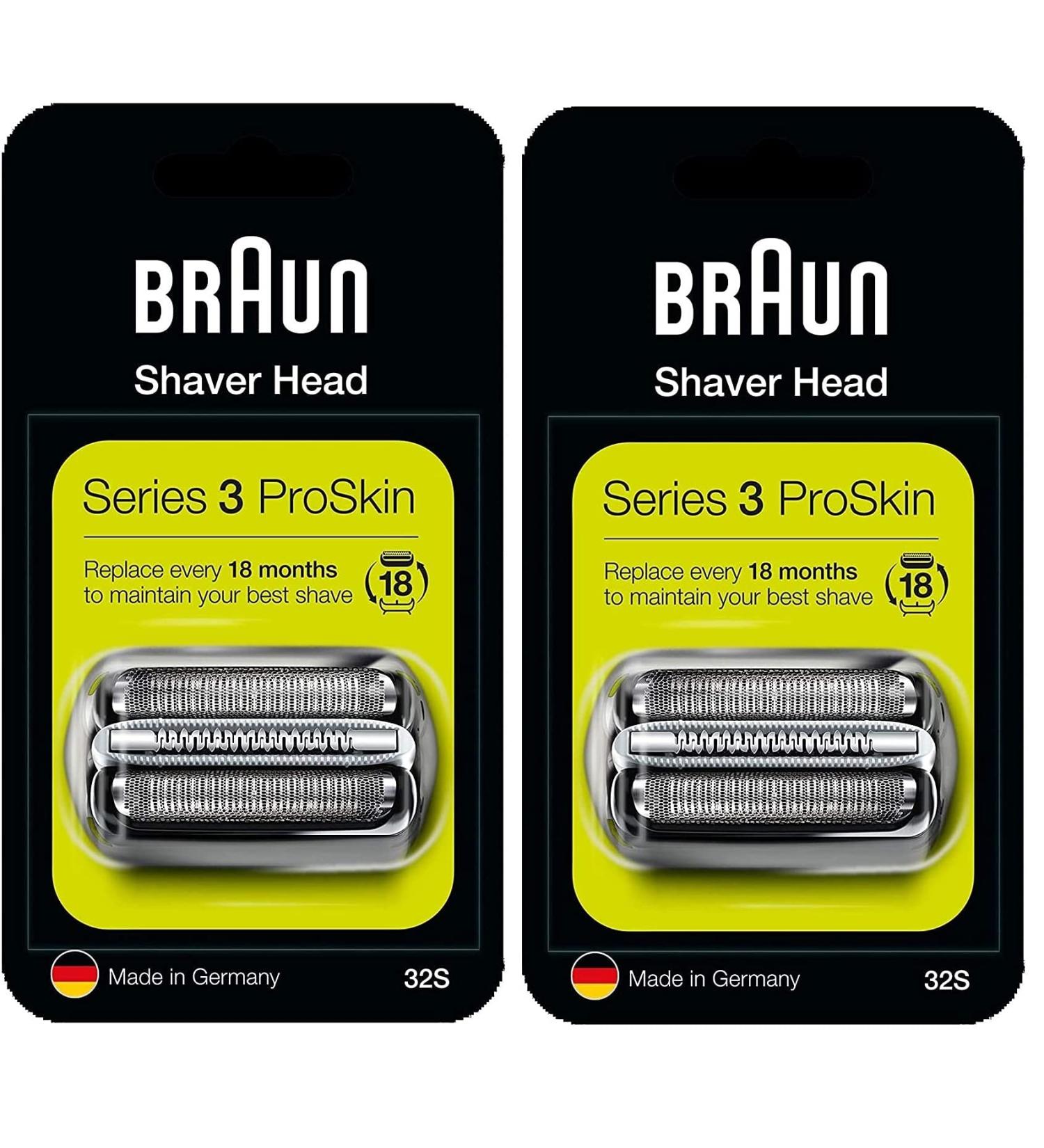 BRAUN 32S Series 3 Shaver Foil and Cutter Head Replacement Cassette 2 Count by Braun
