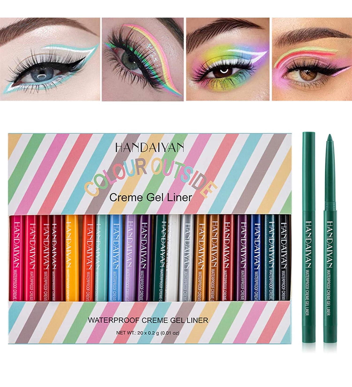 Bonnie Choice 20 Pc Colored Eyeliners Set - Long Lasting Waterproof Eye Makeup Liners for Women - Buy Online on GoSupps.com