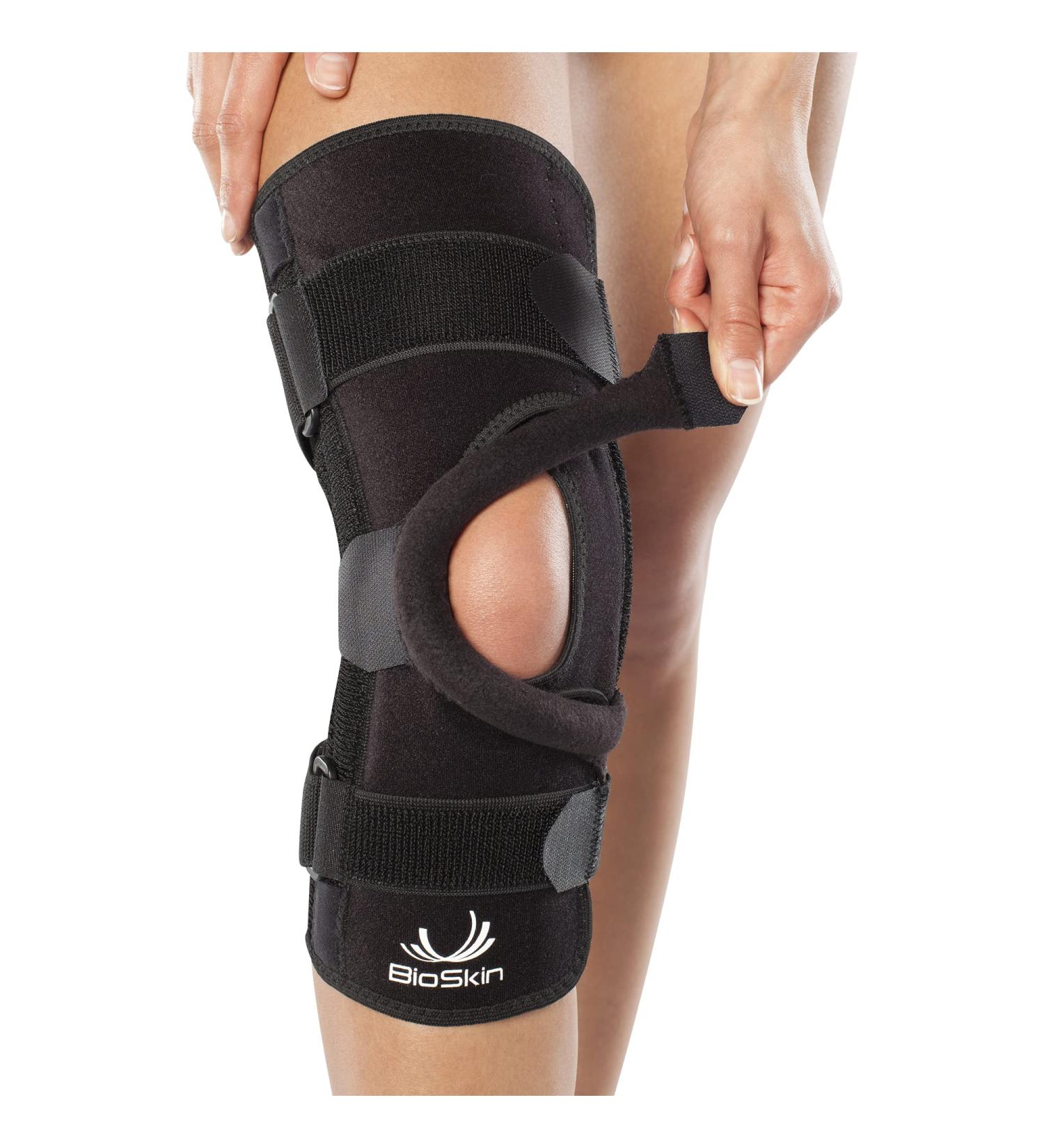 BioSkin Wraparound Patella Stabilizer Knee Brace - Relief for Patellofemoral Pain & Dislocation - Small Size for Left/Right Kneecap Tracking - Buy Online on GoSupps.com