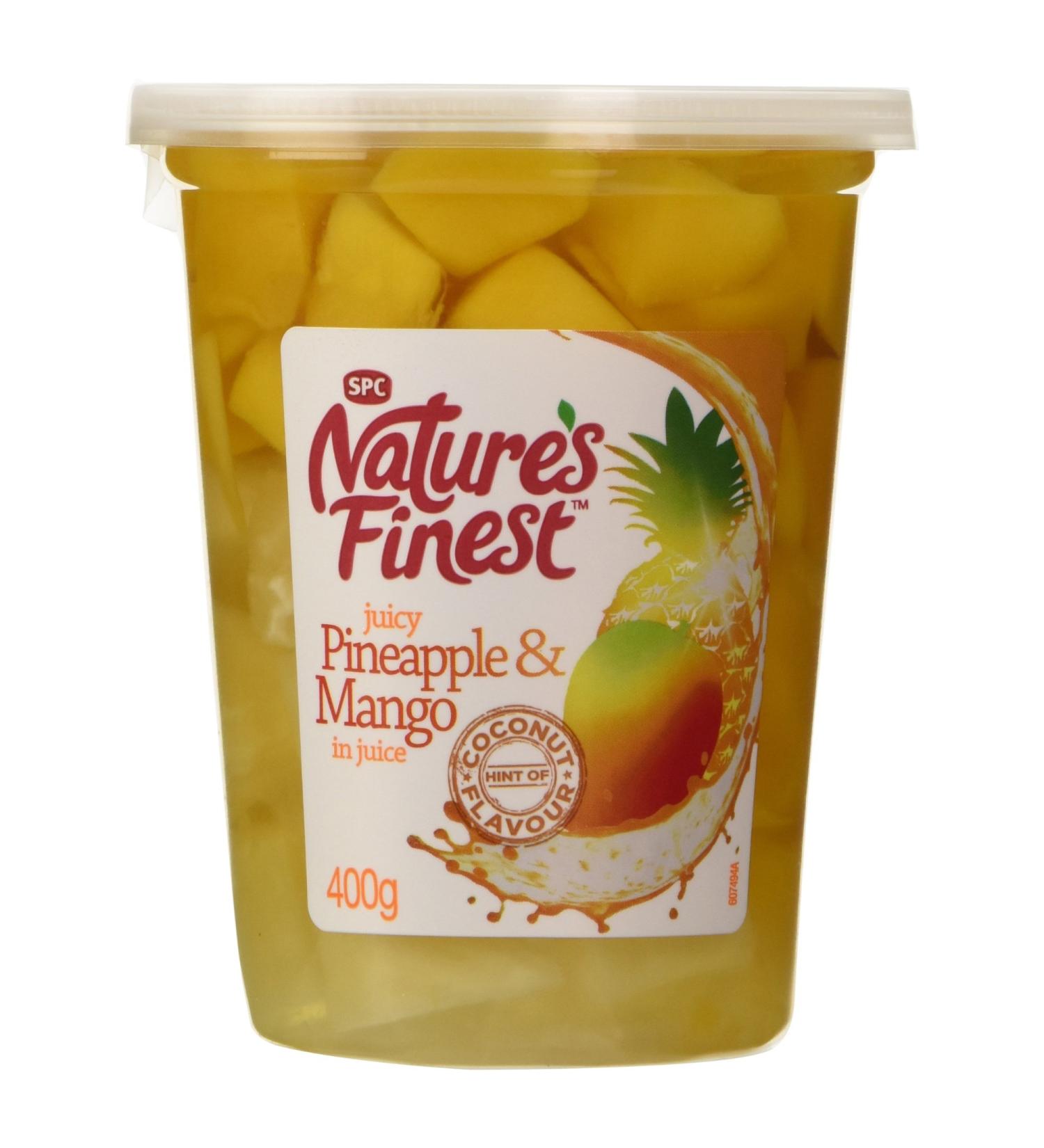 SPC Nature's Finest Ananas et mangue en jus de fruits 400 g - Buy Online on GoSupps.com