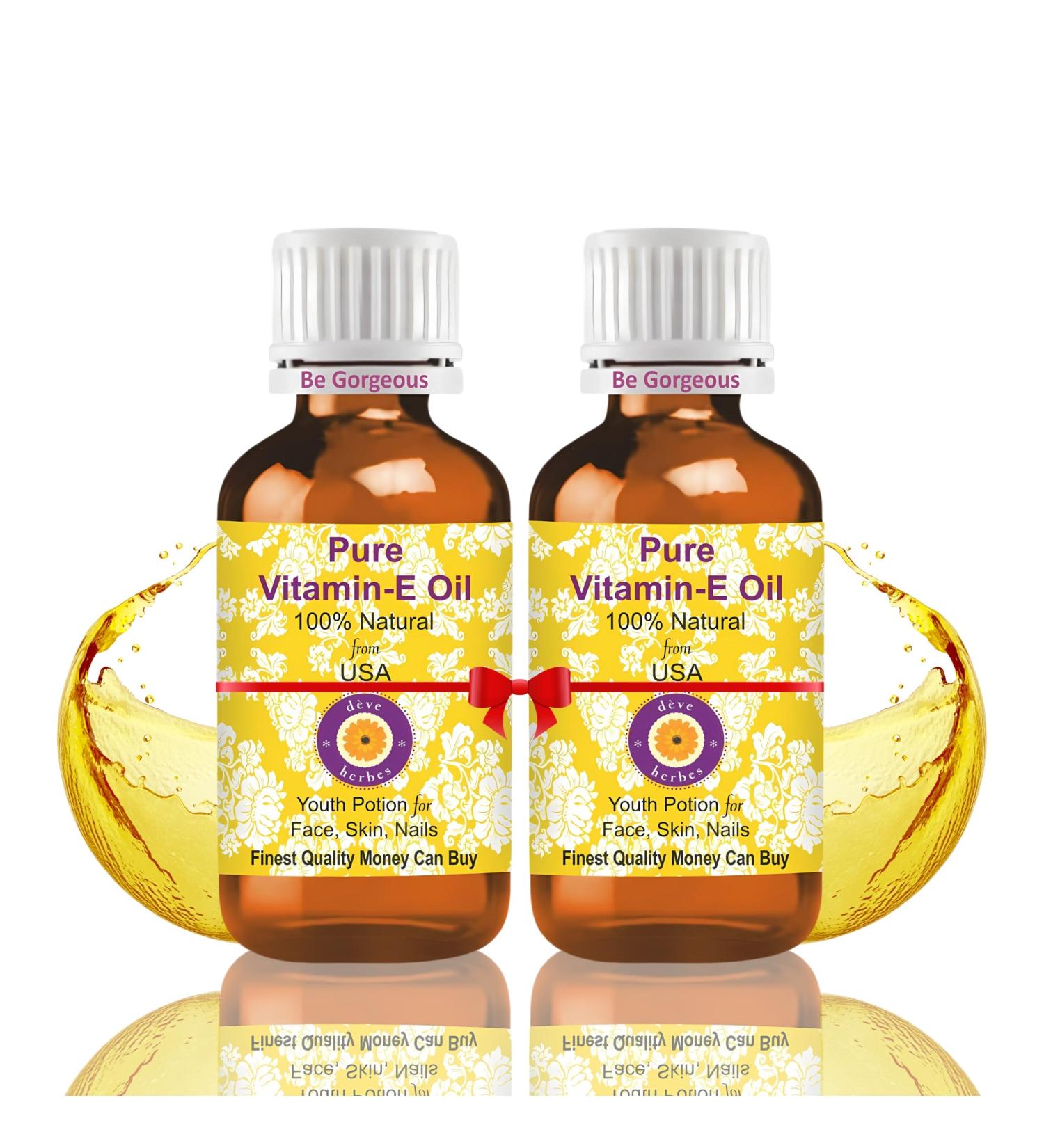 Deve Herbes Huile de vitamine E naturelle de qualit th rapeutique (lot de 2) (30 ml + 30 ml) - Buy Online on GoSupps.com