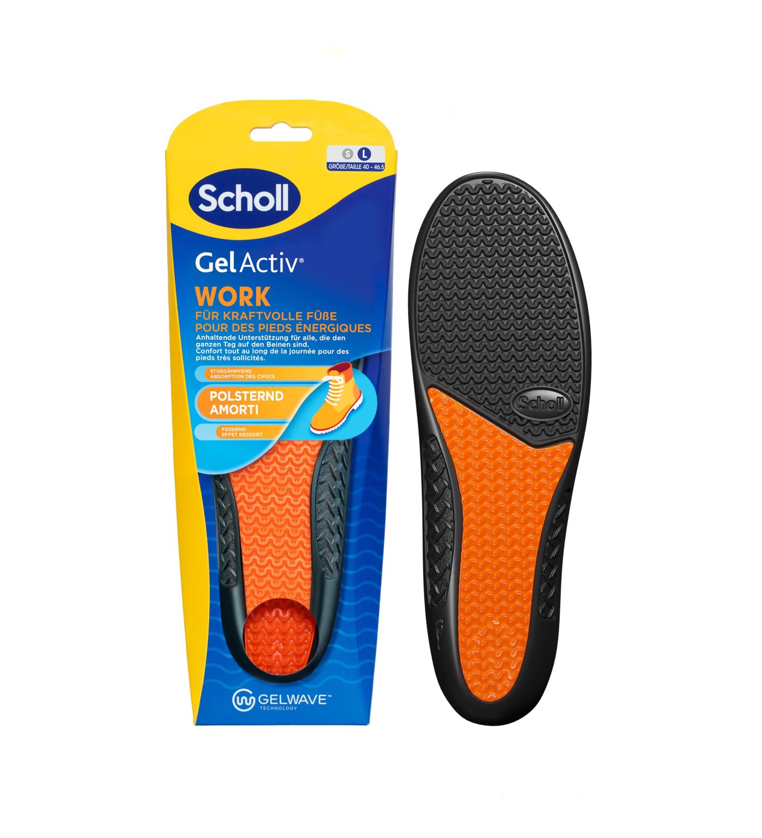 Scholl Gel Activ Work Insoles for Men | Comfort & Support Size 40-43 - International Shipping Available - Buy Online on GoSupps.com
