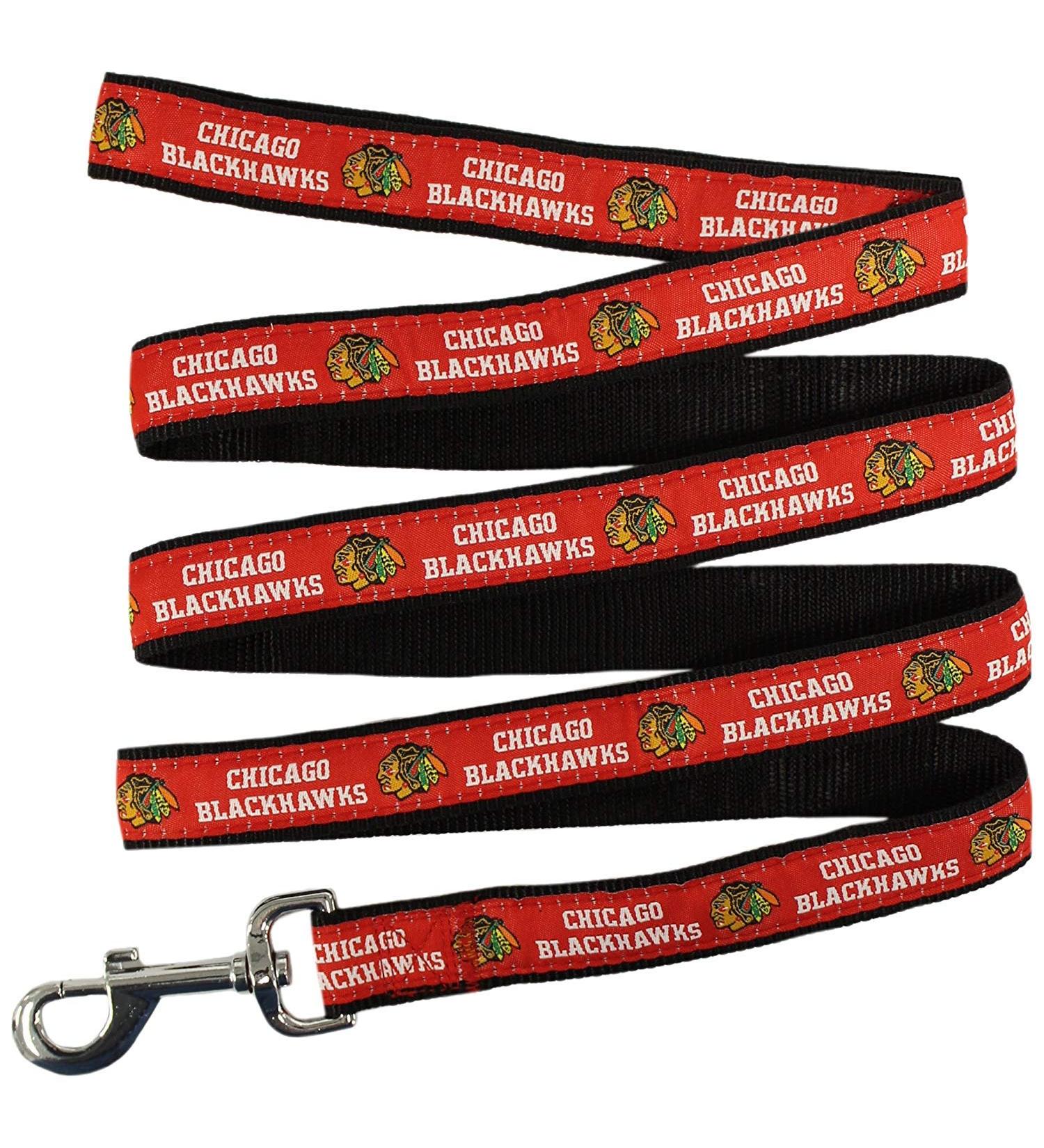 Pets First NHL Chicago Blackhawks Leash for Dogs & Cats - 6ft x 1in Large Stylish Hockey Fan Leash - Buy Online on GoSupps.com