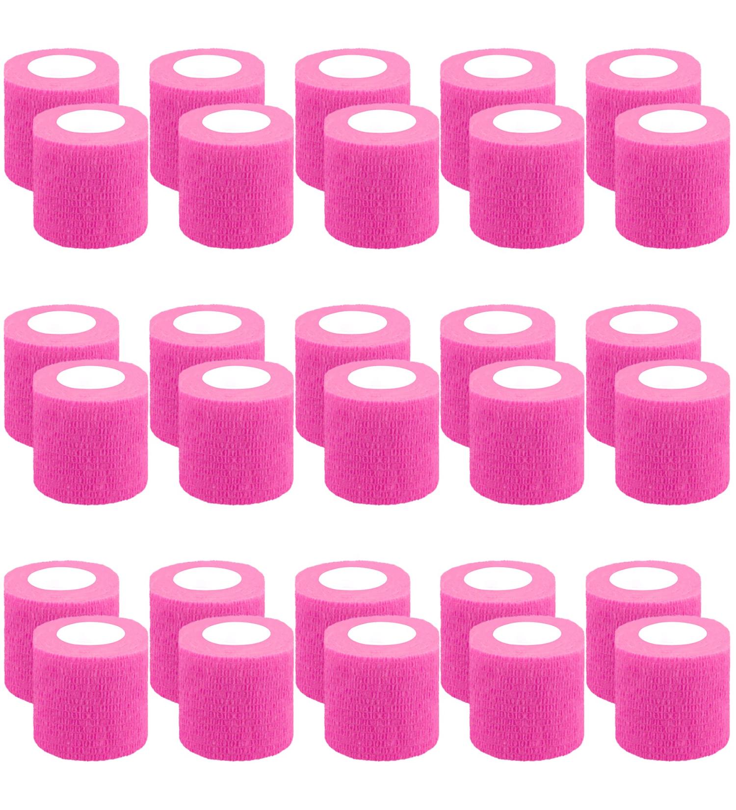 BQTQ 30 Rolls Neon Pink 2 Inch Self Adhesive Bandage Wrap for Wrist Ankle Sprains - Buy Online on GoSupps.com