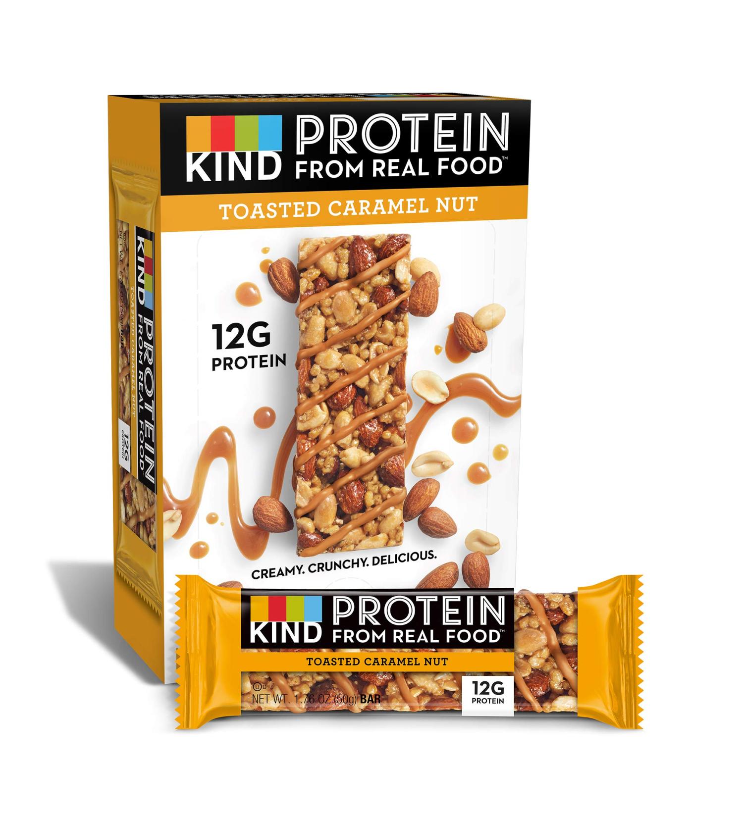 KIND Toasted Caramel Nut Protein Bars - 12-Pack, 1.76 oz Each | Healthy Snack - Buy Online on GoSupps.com