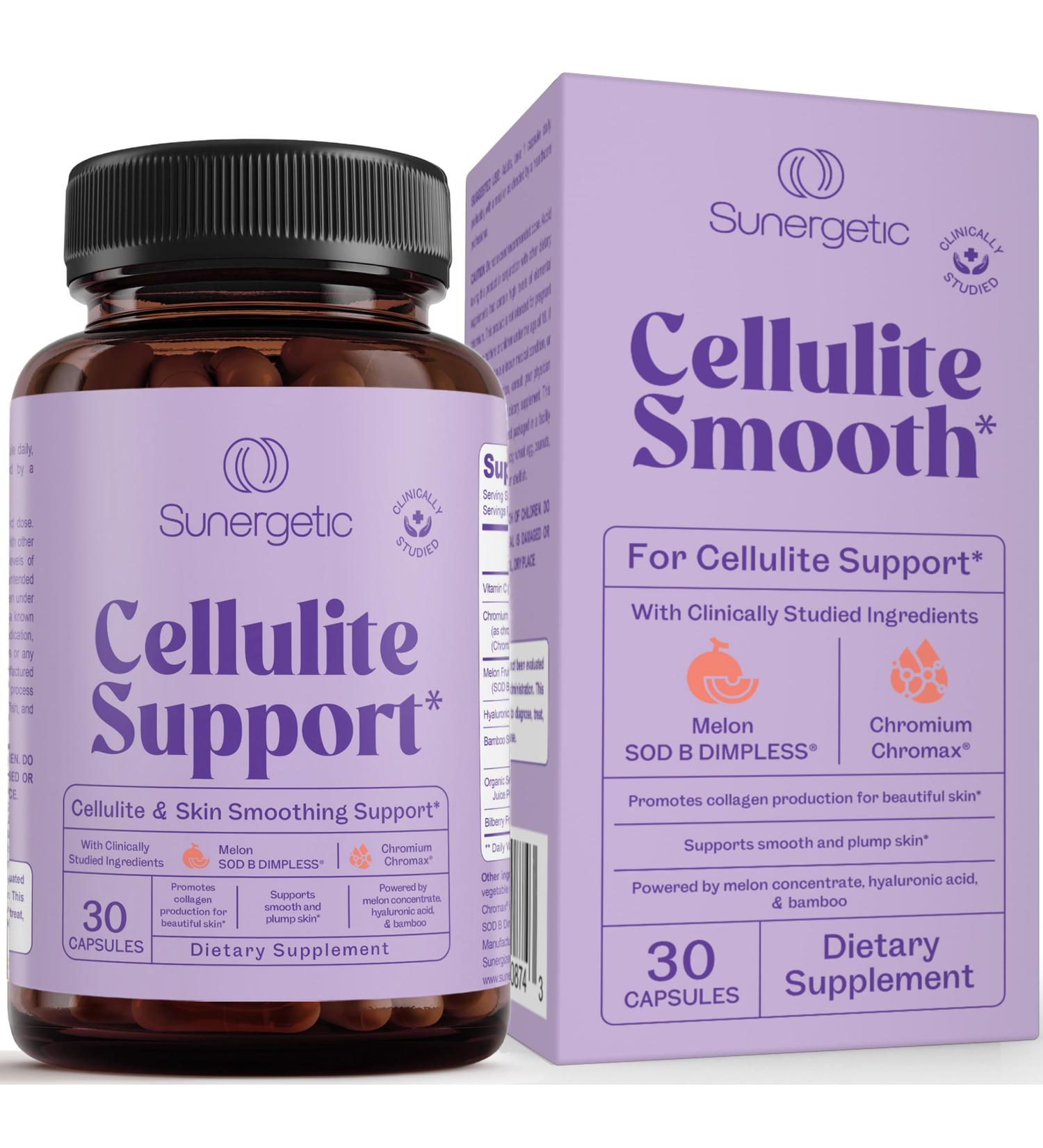 Premium Cellulite Supplement Anti Cellulite Capsules For Women Supports Skin Smoothing Smooth Legs Reduces Cellulite & Promotes Collagen Production With Clinically Studied Melon SOD 30 Count - Buy Online on GoSupps.com