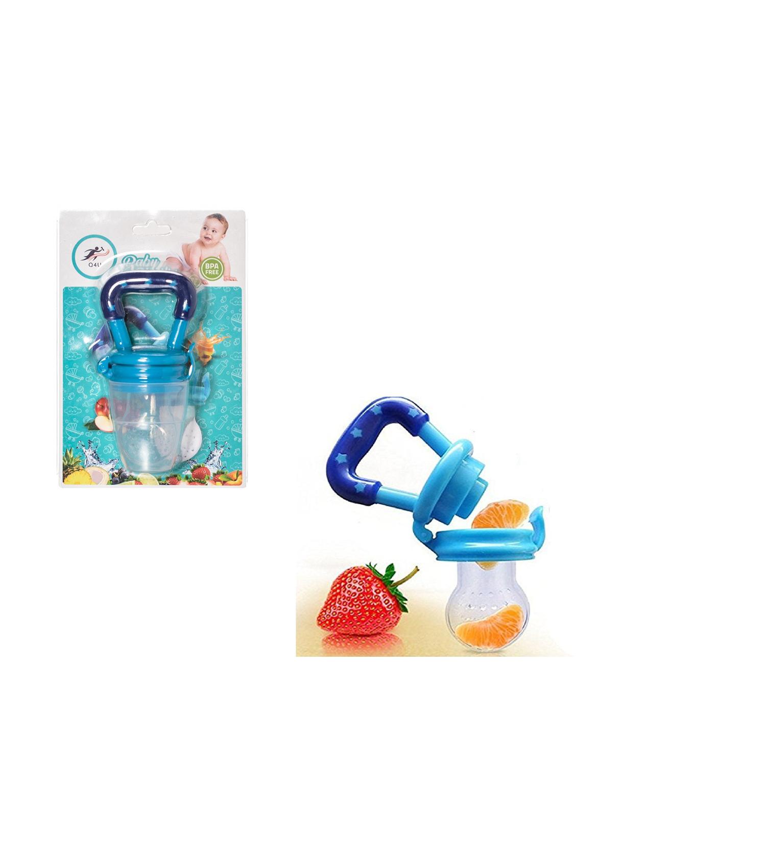 Q4U Baby Pacifier for Fresh Food & Fruit Feeding - Small Blue Teething Solution - Buy Online on GoSupps.com