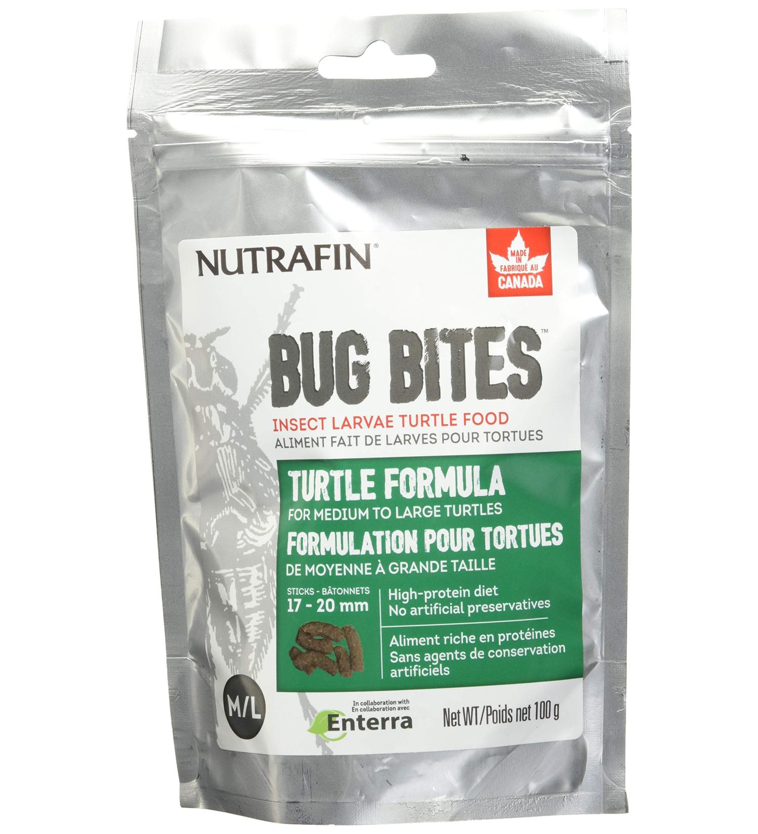 Nutrafin Bug Bites Turtle Formula Medium to Large Turtles 17-20 mm - 100 g (3.5 oz) - Buy Online on GoSupps.com